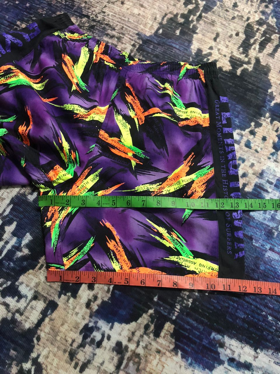 Japanese Brand Flying Hawk Surf Style Short Pants Abstract Design Size US 30 / EU 46 - 19 Thumbnail