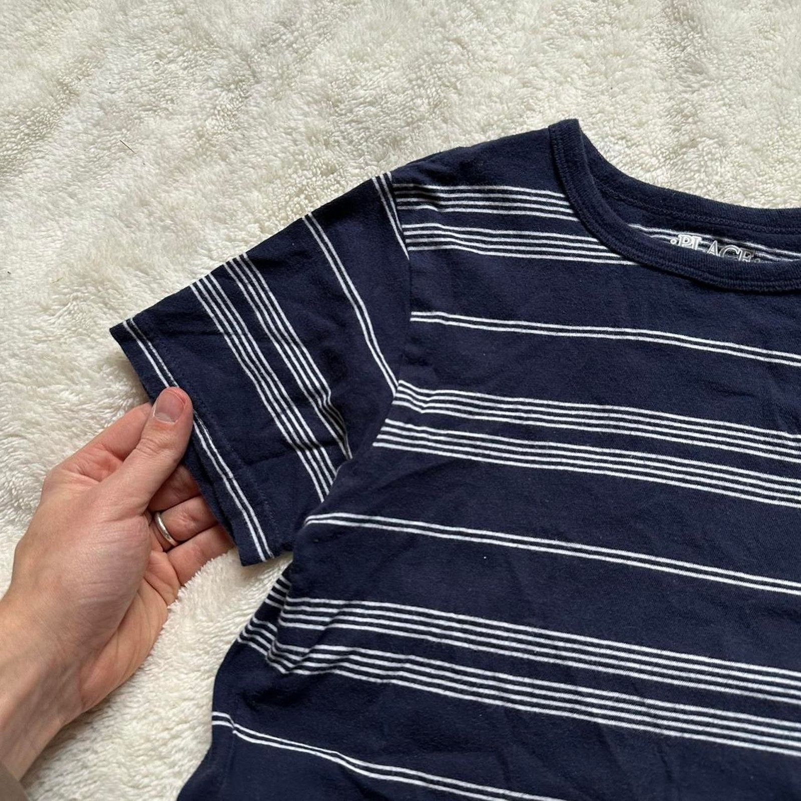 Vintage Vintage 00s Blank Boys Kids Youth Baby Tee Stripped T Shirt Size XS / US 0-2 / IT 36-38 - 2 Thumbnail
