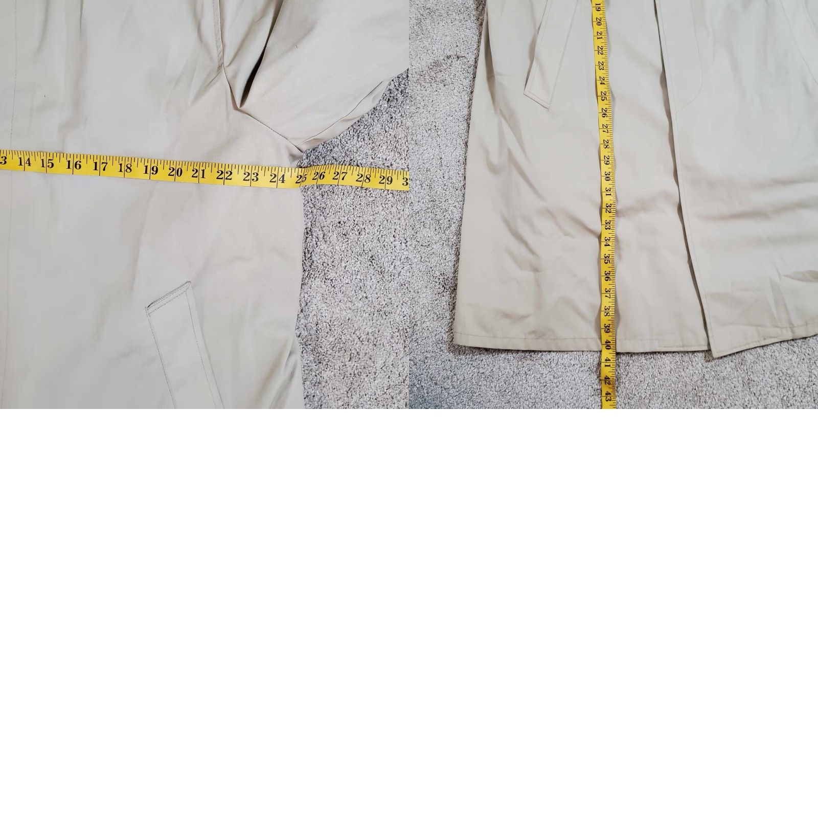 Vintage VTG Briarcliff Trench Coat Jacket R40 Brown Removable Liner Button Front Long Size US XXS / EU 40 - 8 Thumbnail