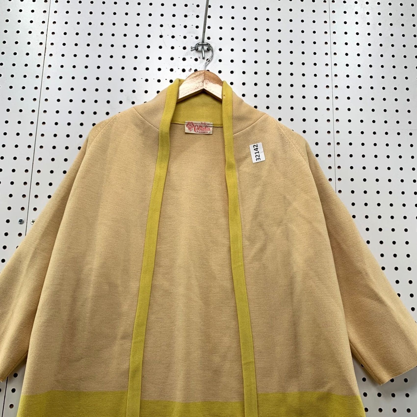 Vintage VINTAGE Coltalia Imports Cardigan Sweater Womens L Yellow Made Italy 22x28.5 Size L / US 10 / IT 46 - 2 Thumbnail