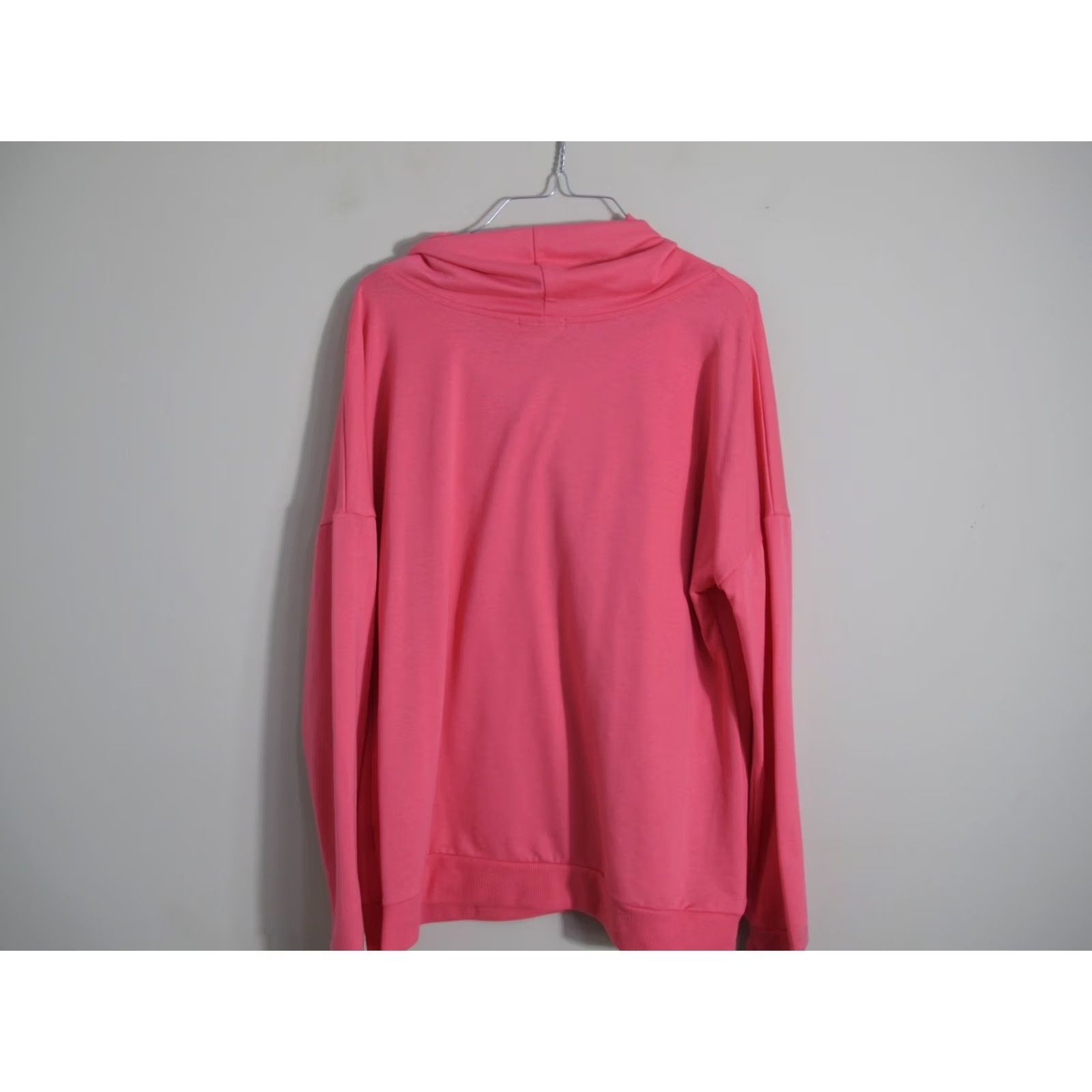 Pinko Simply Southern Sweatshirt Women's XL Pink Cowl Neck Pullover Polyester Fleece Logo Activewear Size XL / US 12-14 / IT 48-50 - 7 Thumbnail