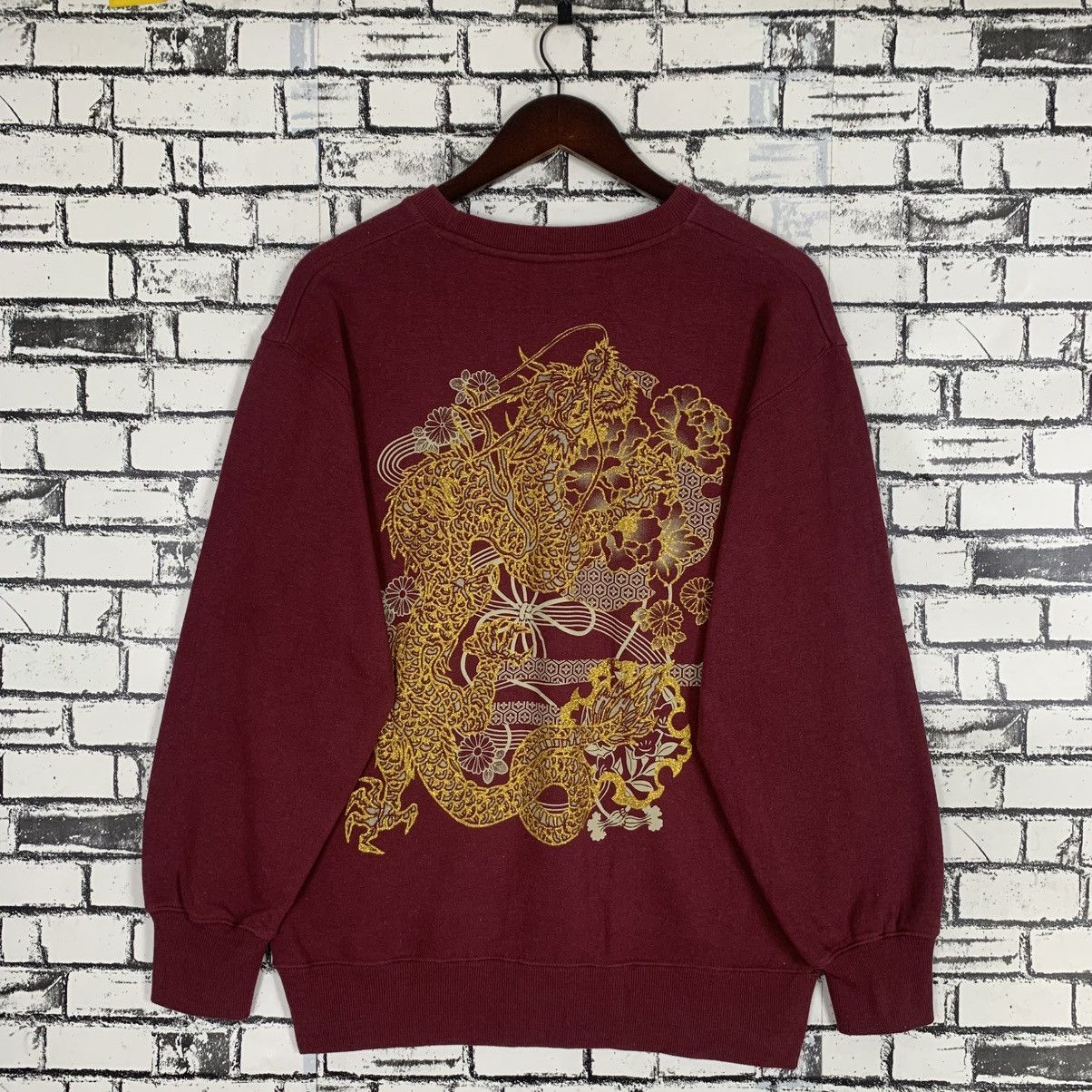 Designer × Vintage OBLO Japanese Dragon Script Sweatshirt Crewneck Size L / US 10 / IT 46 - 5 Thumbnail