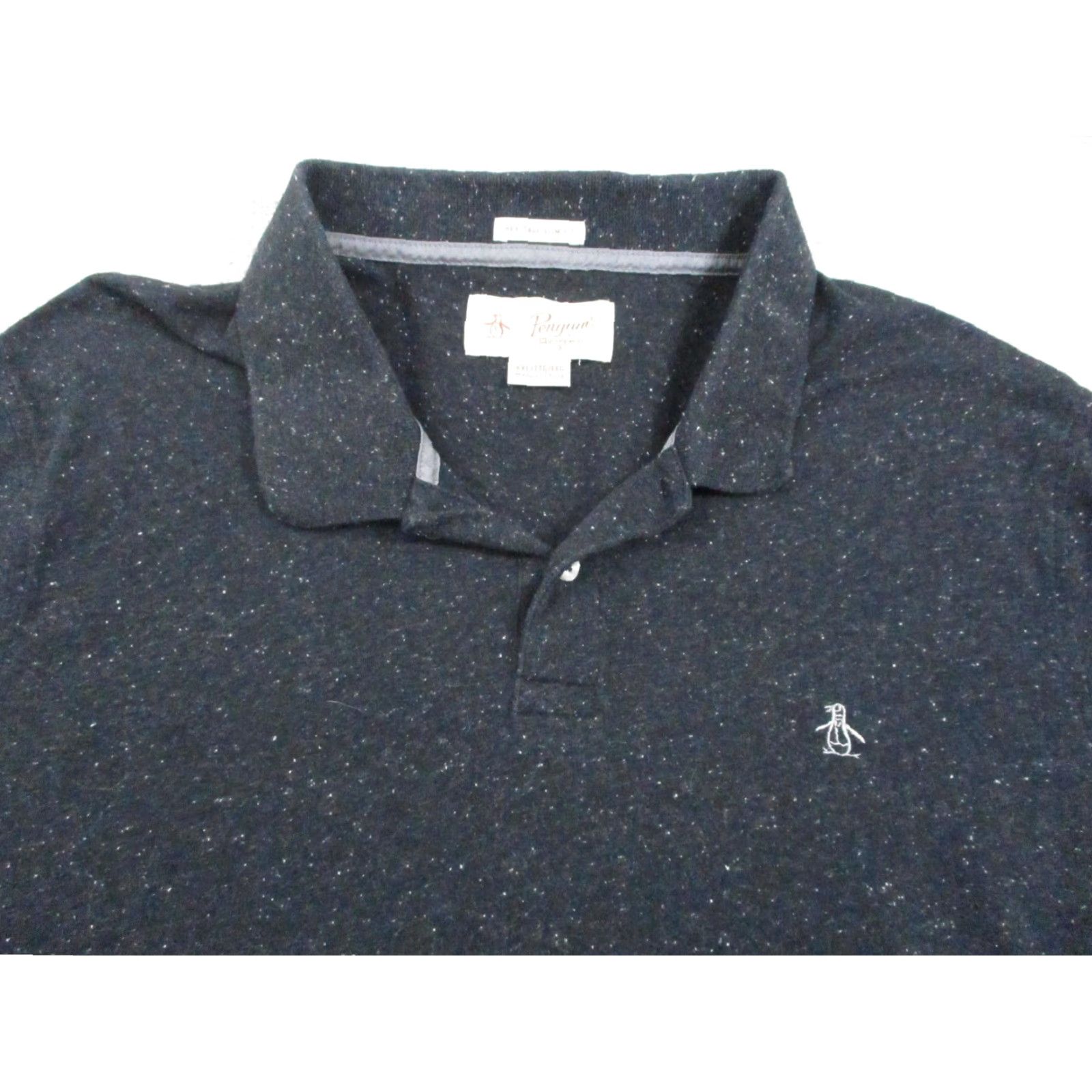 Original Penguin Original Penguin Shirt Mens XXL Polo Black Heritage Slim Fit Speckled Casual Size US XXL / EU 58 / 5 - 4 Thumbnail