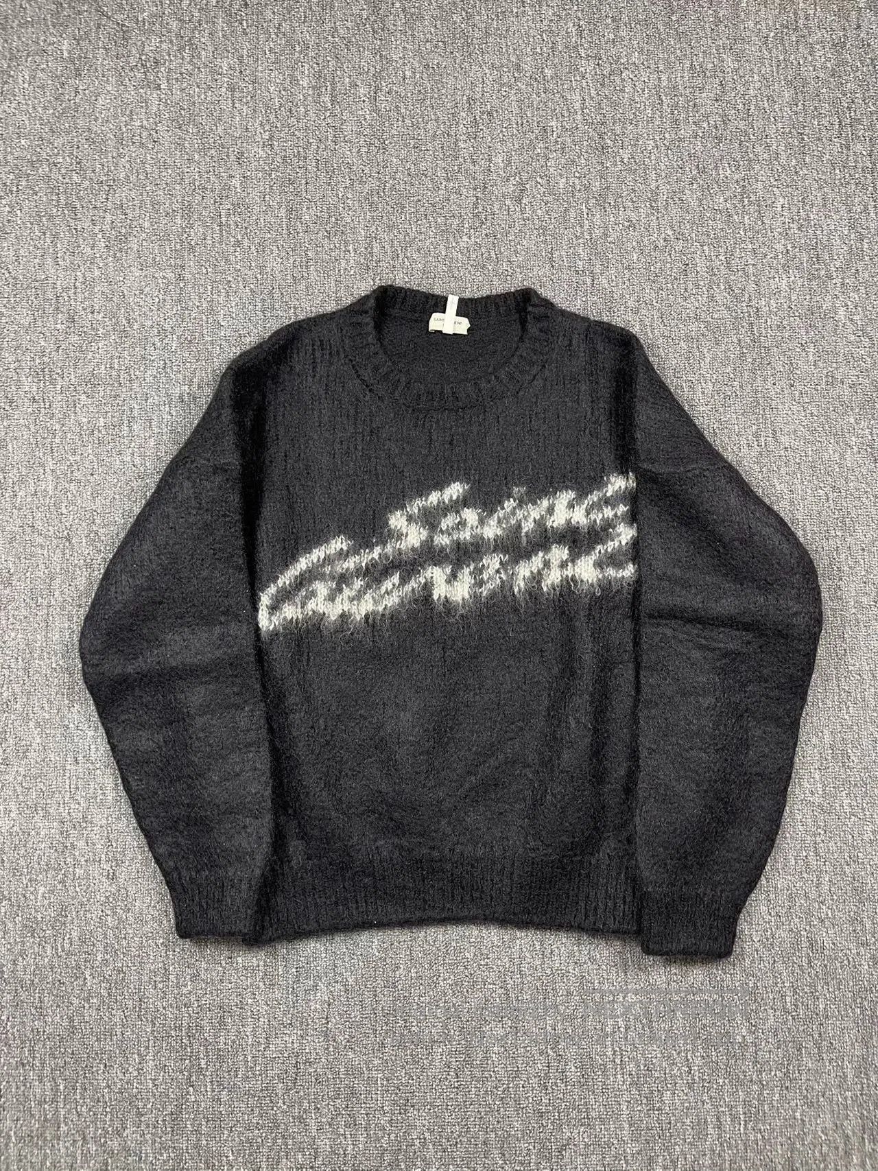 Saint Laurent Paris Saint Laurent FW22 Letter Jacquard Sweater. Size US XL / EU 56 / 4 - 1 Thumbnail