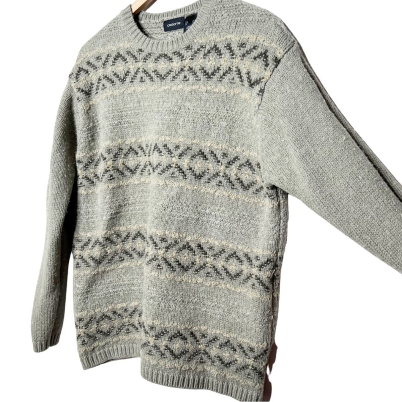 Liz Claiborne Liz Claiborne Vintage Wool Blend Aztec Knit Sweater Size XL / US 12-14 / IT 48-50 - 6 Thumbnail