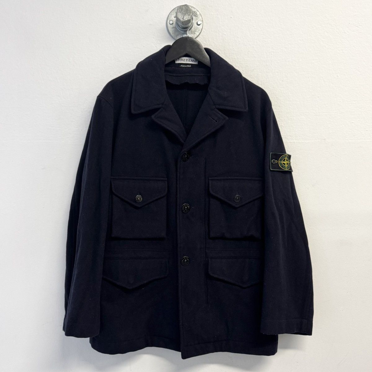 Stone Island STONE ISLAND AW1997 Green Edge Badge Safari Wool Coat Jacket Size US M / EU 48-50 / 2 - 1 Thumbnail