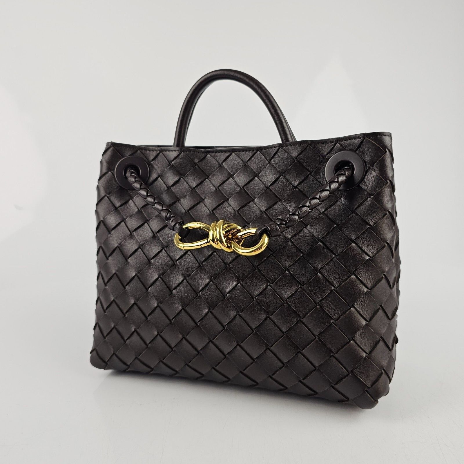 Bottega Veneta BOTTEGA VENETA Andiamo Small $4700 Black Leather Top Handle Size ONE SIZE - 4 Thumbnail