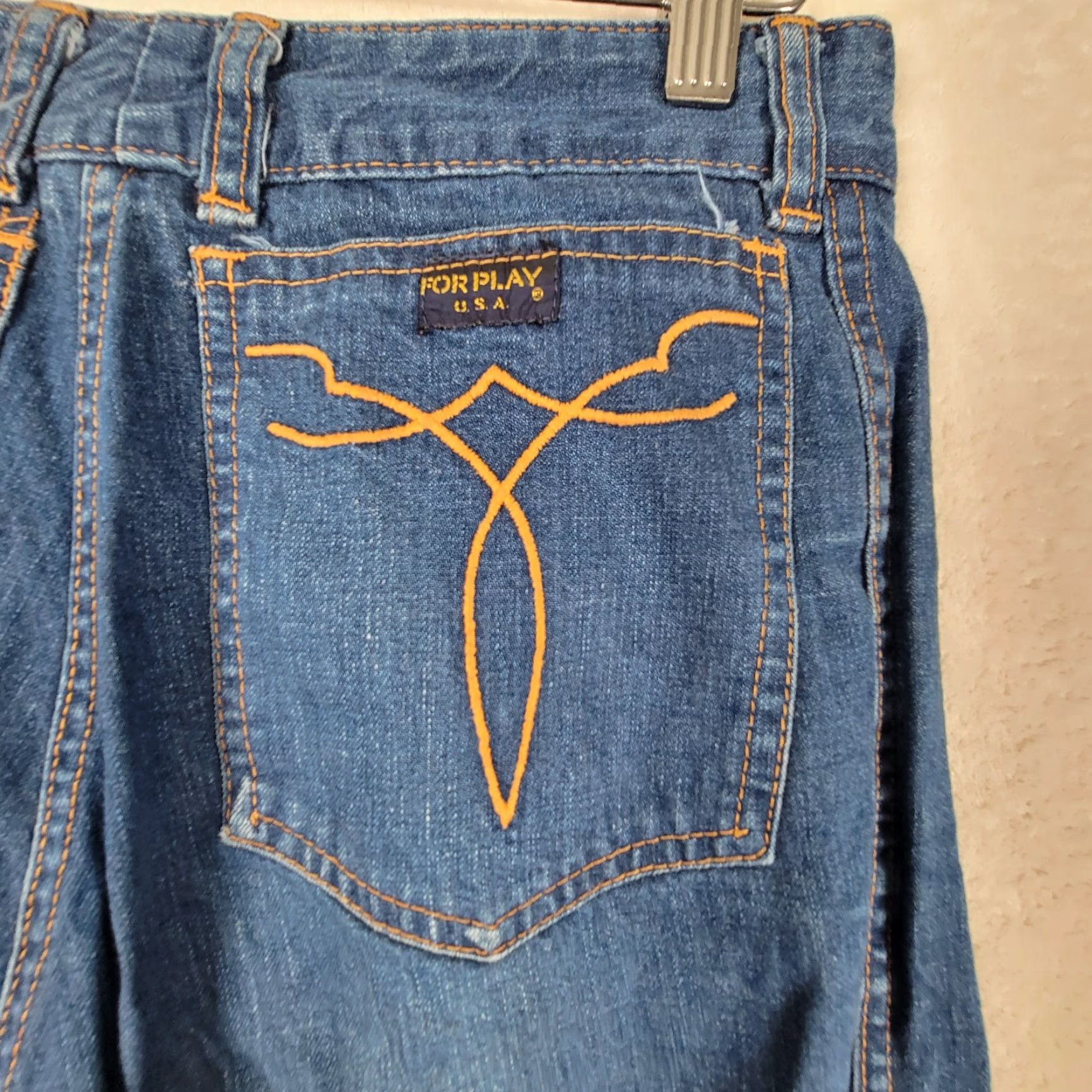 Vintage VINTAGE Forplay USA Jeans Women 28 Regular Straight Blue Denim 70s Waist 28 Inseam 31 Embroidered Size 28" / US 6 / IT 42 - 5 Thumbnail