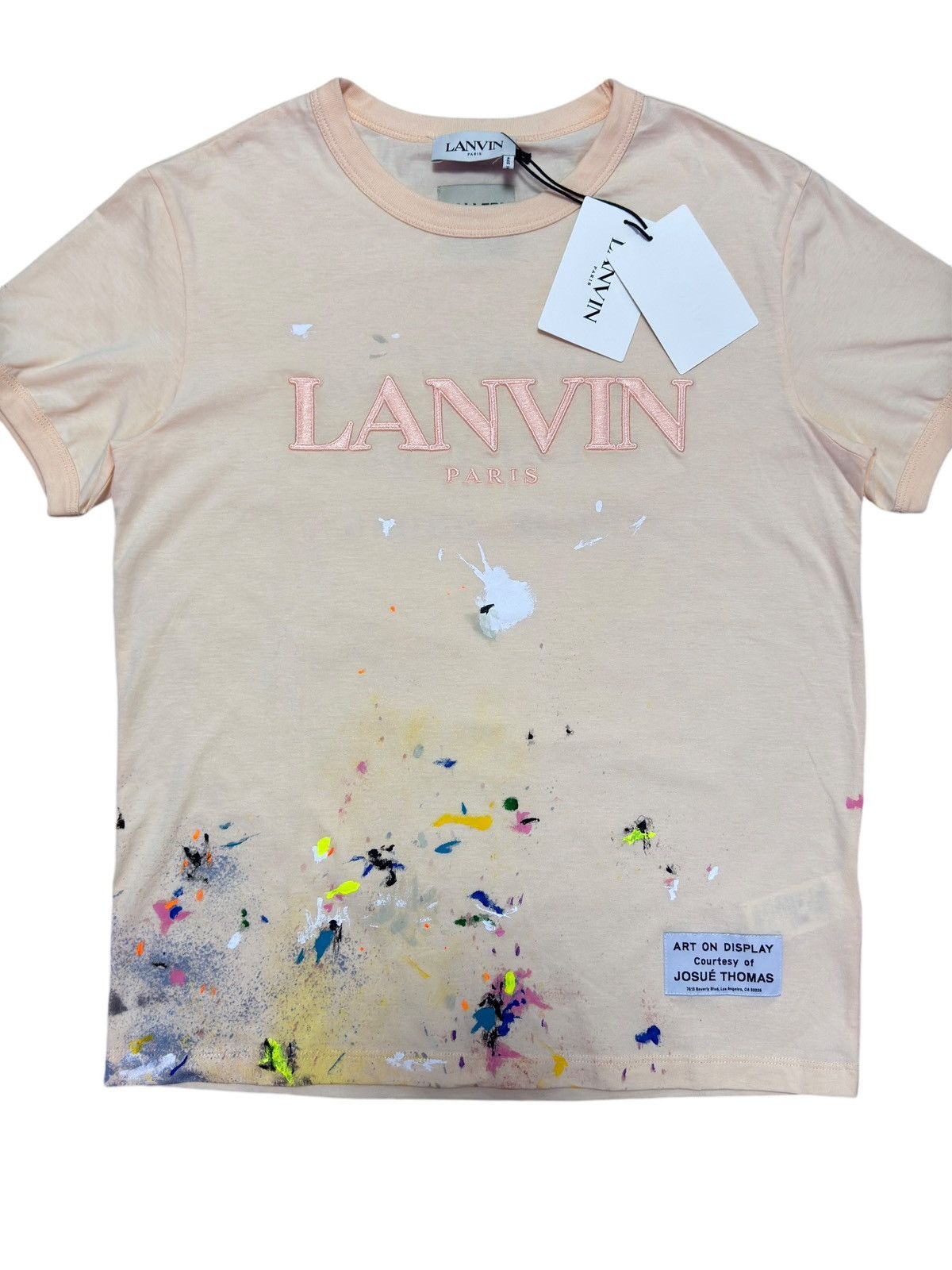 Gallery Dept. × Lanvin Gallery Dept. Lanvin Pink Paint Splatter Tee Shirt Size XL / US 12-14 / IT 48-50 - 5 Thumbnail