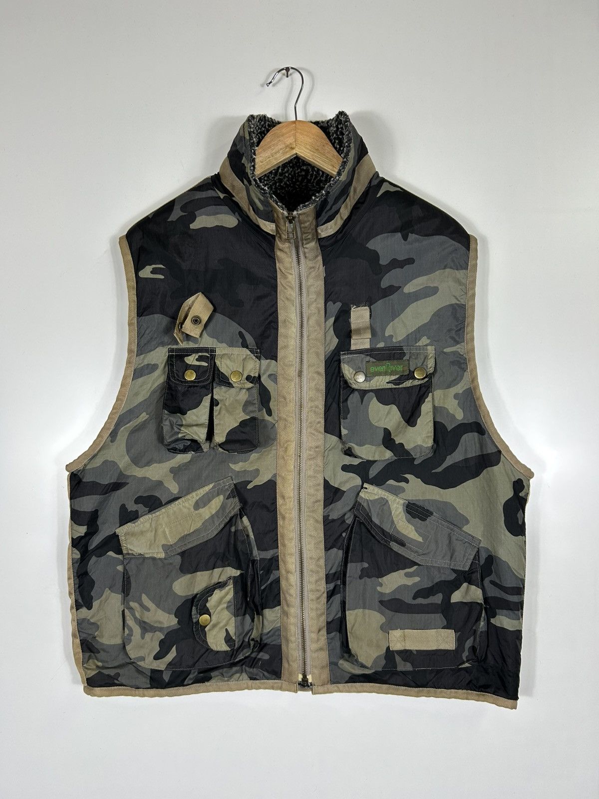 Vintage ⚡️Vintage Even River Fleece Camo Multi Pocket Vest Size US L / EU 52-54 / 3 - 1 Thumbnail
