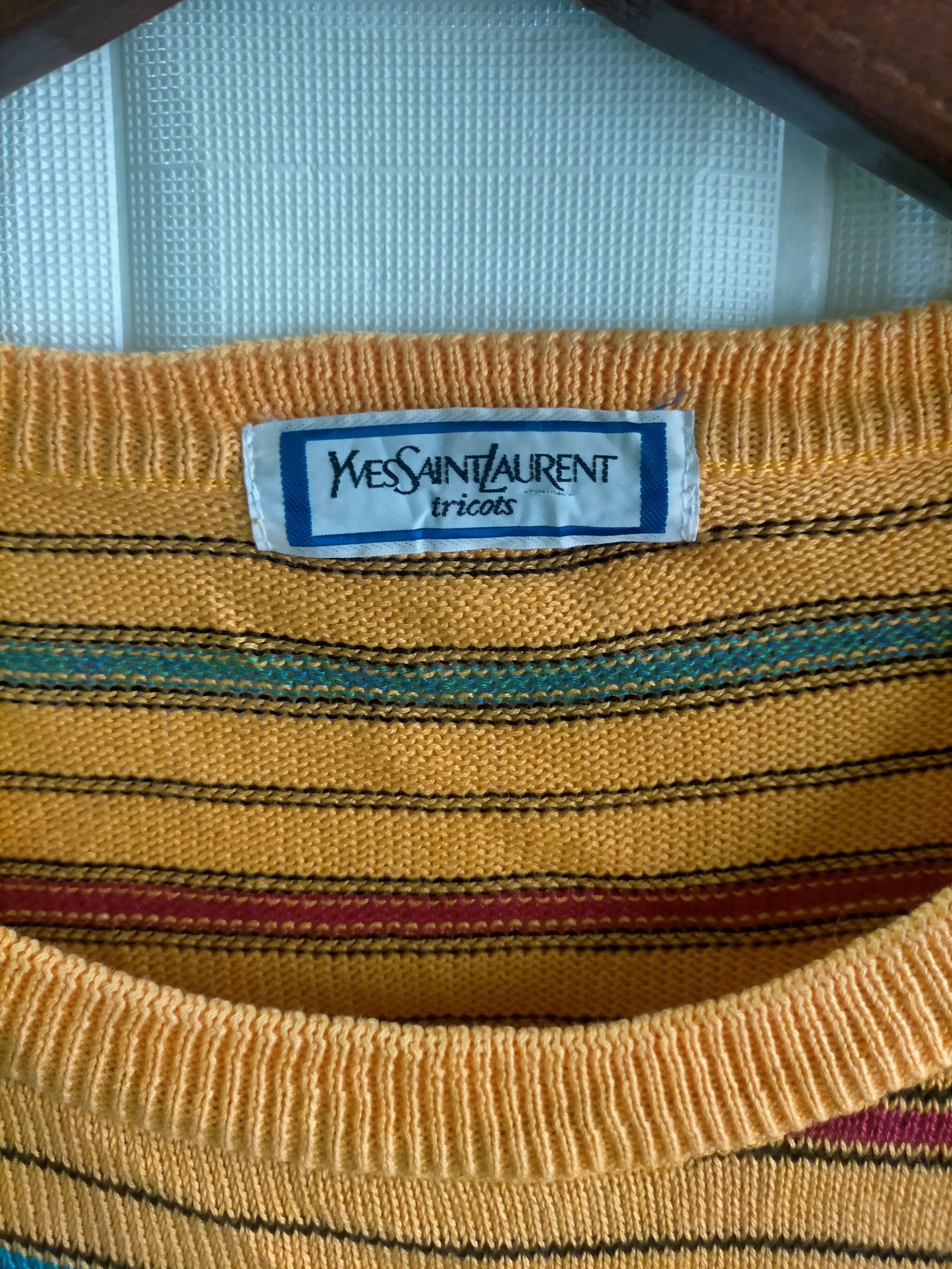 Yves Saint Laurent Vintage Yves Saint Laurent Tricots Stripe Knitwear Size L / US 10 / IT 46 - 3 Thumbnail