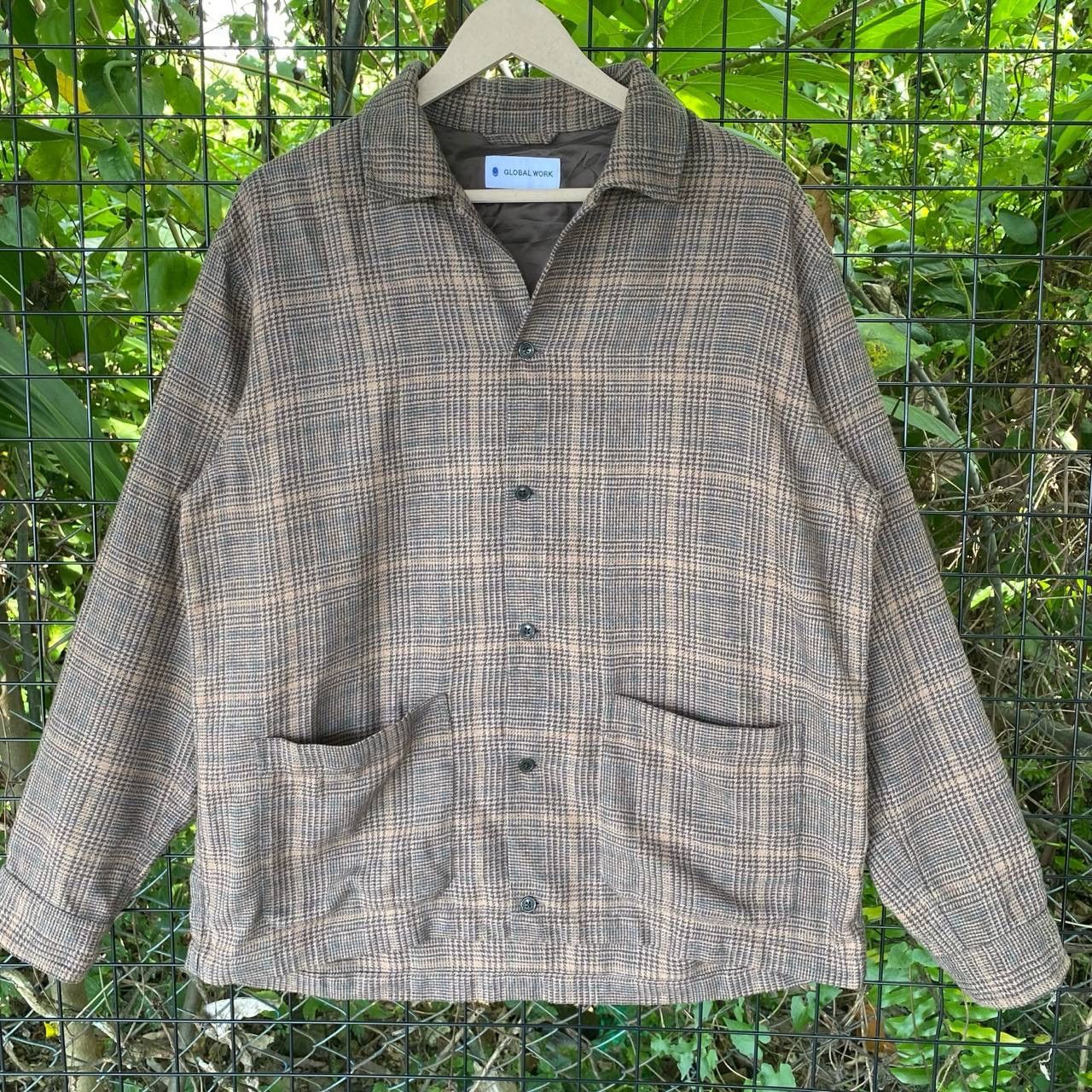 Global Work × Japanese Brand Vintage Global Work Checkered Button Up Jacket Size US L / EU 52-54 / 3 - 2 Thumbnail