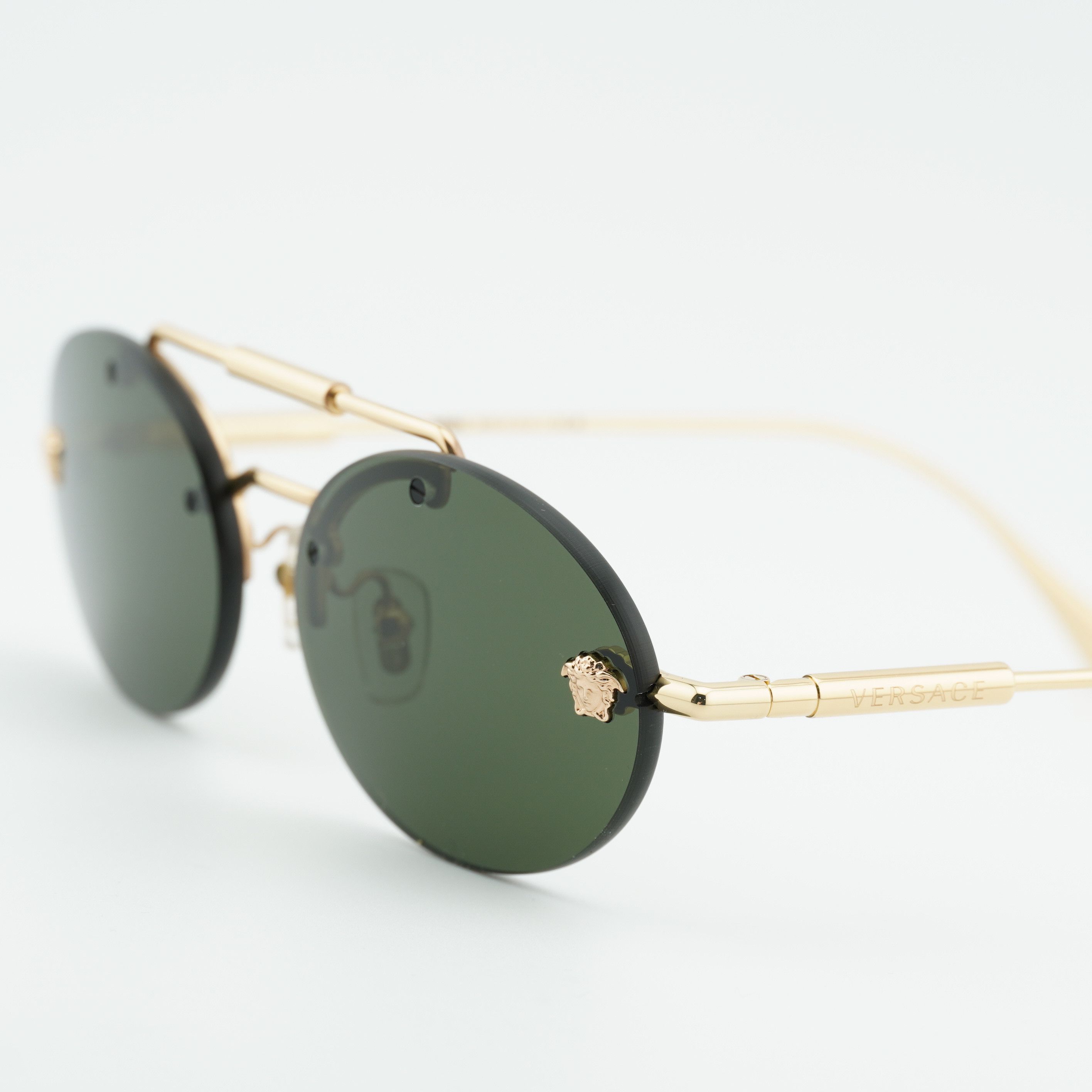 Versace Versace VE2295 1002/71 Sunglasses Gold Oval Frame Size ONE SIZE - 2 Thumbnail