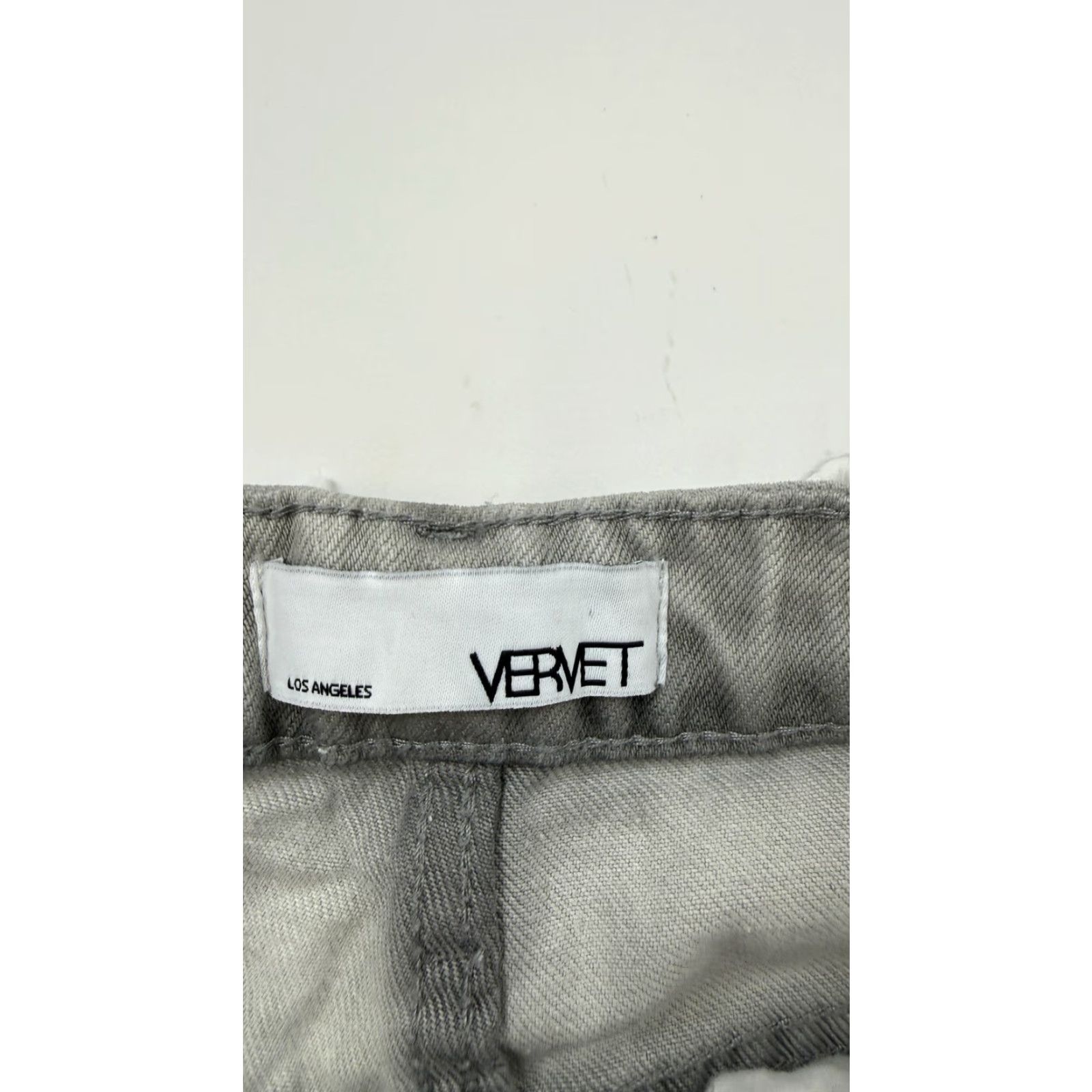 Denime VERVET Denim Shorts Women Medium Gray Button Fly Distressed Frayed Hem VT929 Size 32" / US 10 / IT 46 - 4 Thumbnail
