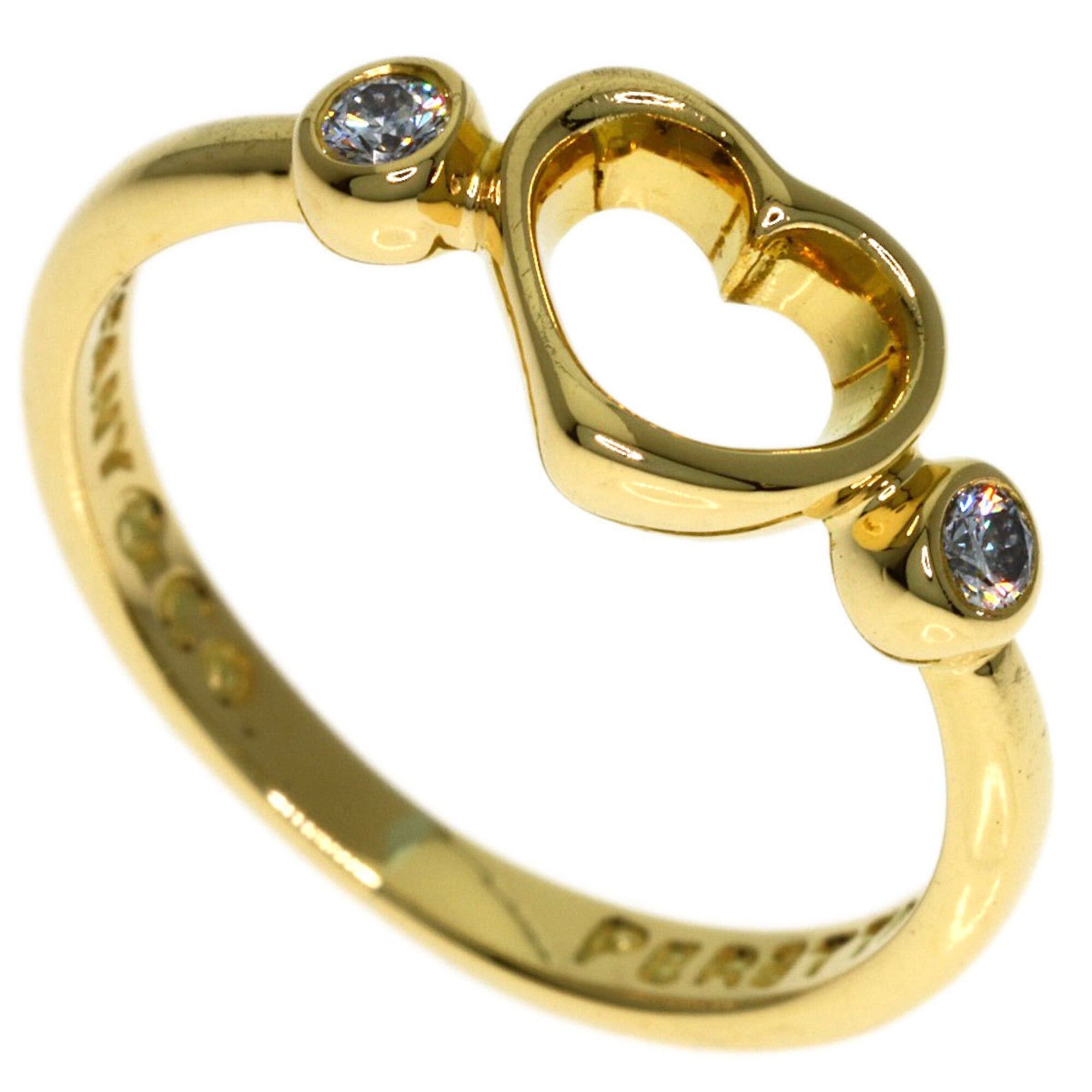 Tiffany & Co. Tiffany & Co. Open Heart 2-Diamond Ring, 18K Yellow Gold, Women's. Size ONE SIZE - 1 Thumbnail