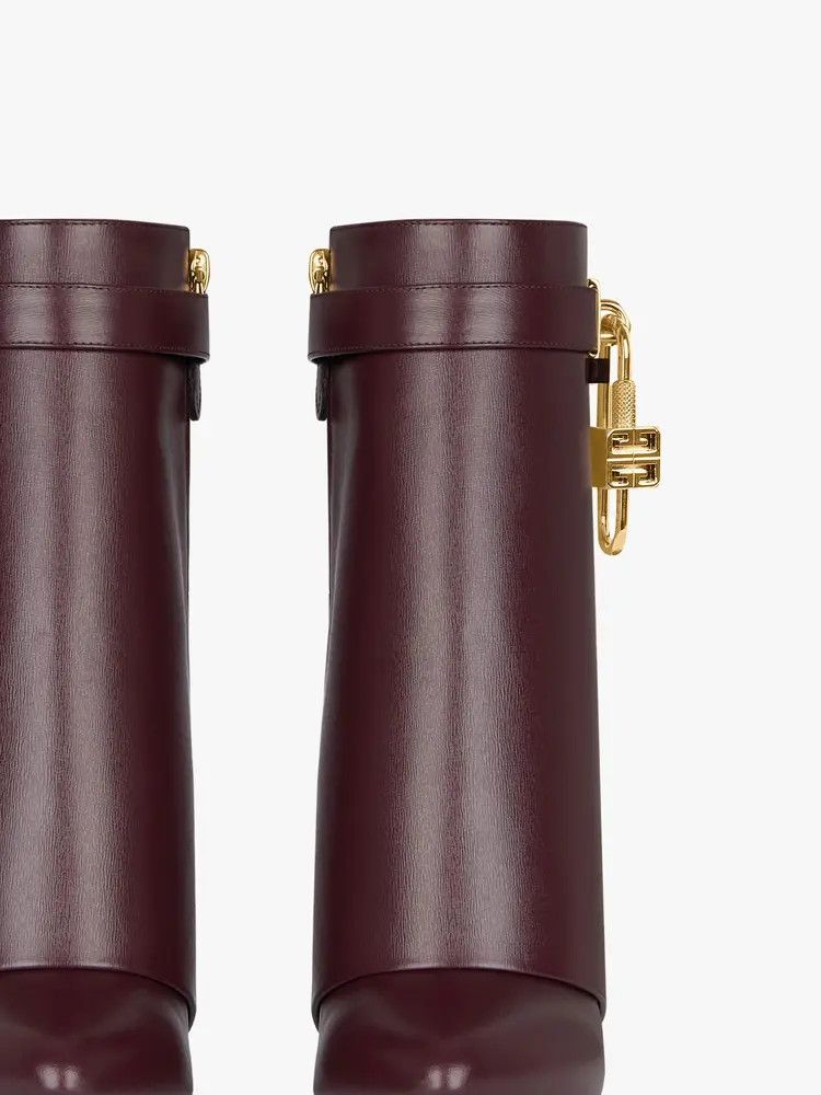 Givenchy o1srvl11e0625 Shark Lock Ankle Boots 90mm in Brown Size US 8 / IT 38 - 6 Thumbnail