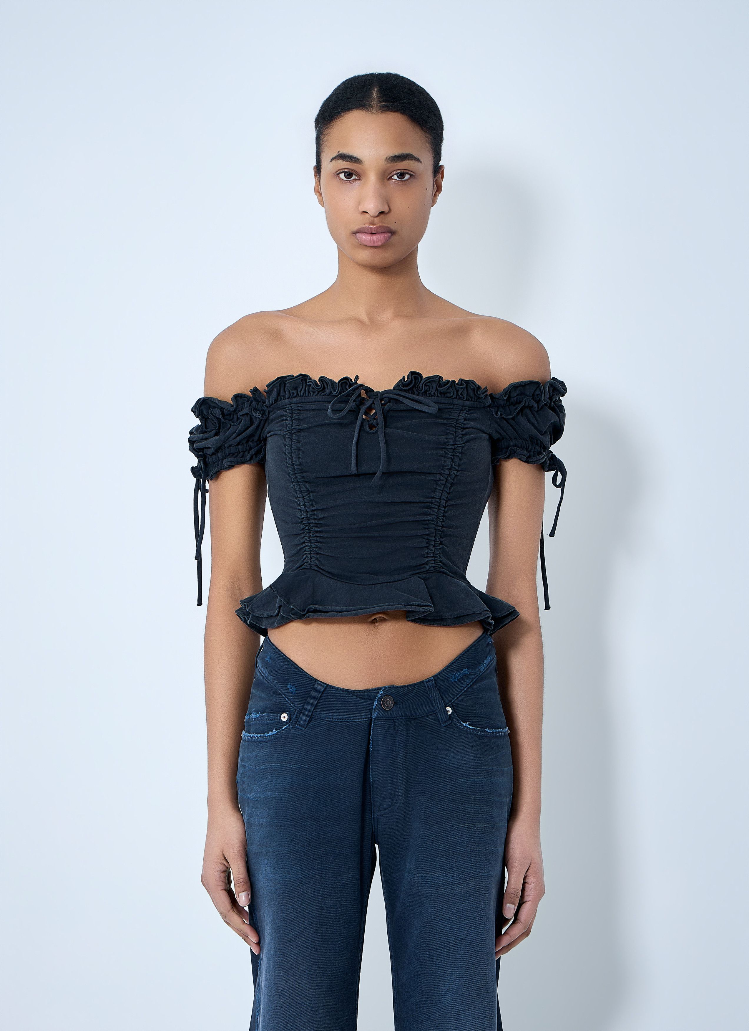 Balenciaga Gathered Cropped Top Size S / US 4 / IT 40 - 1 Thumbnail