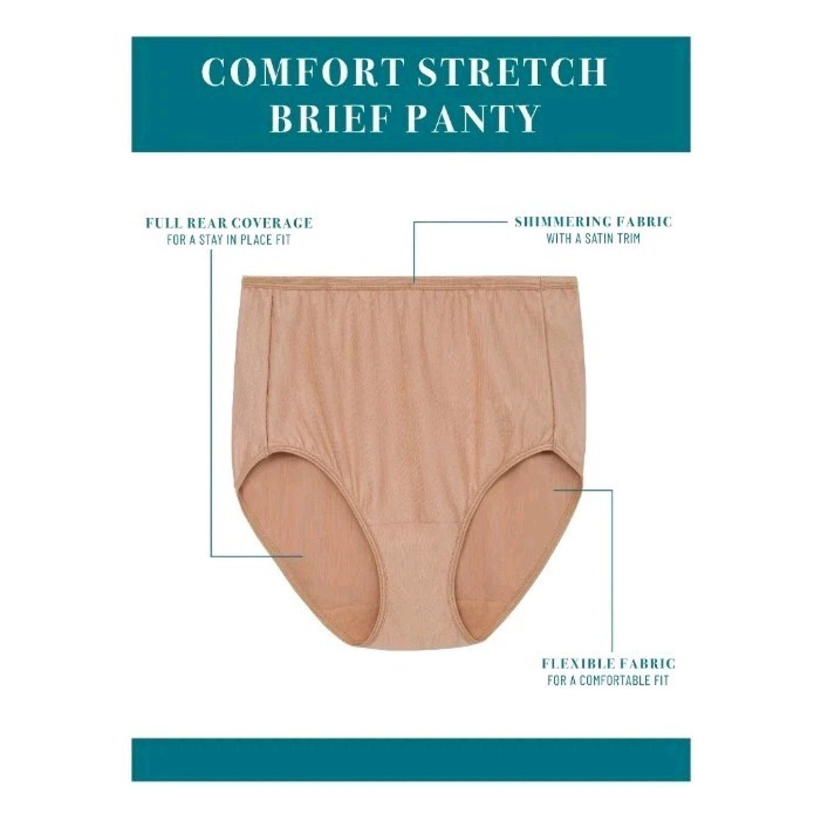 Other Vanity Fair Radiant Comfort Hi-cut Underwear Size 5XL/12 Size ONE SIZE - 5 Thumbnail