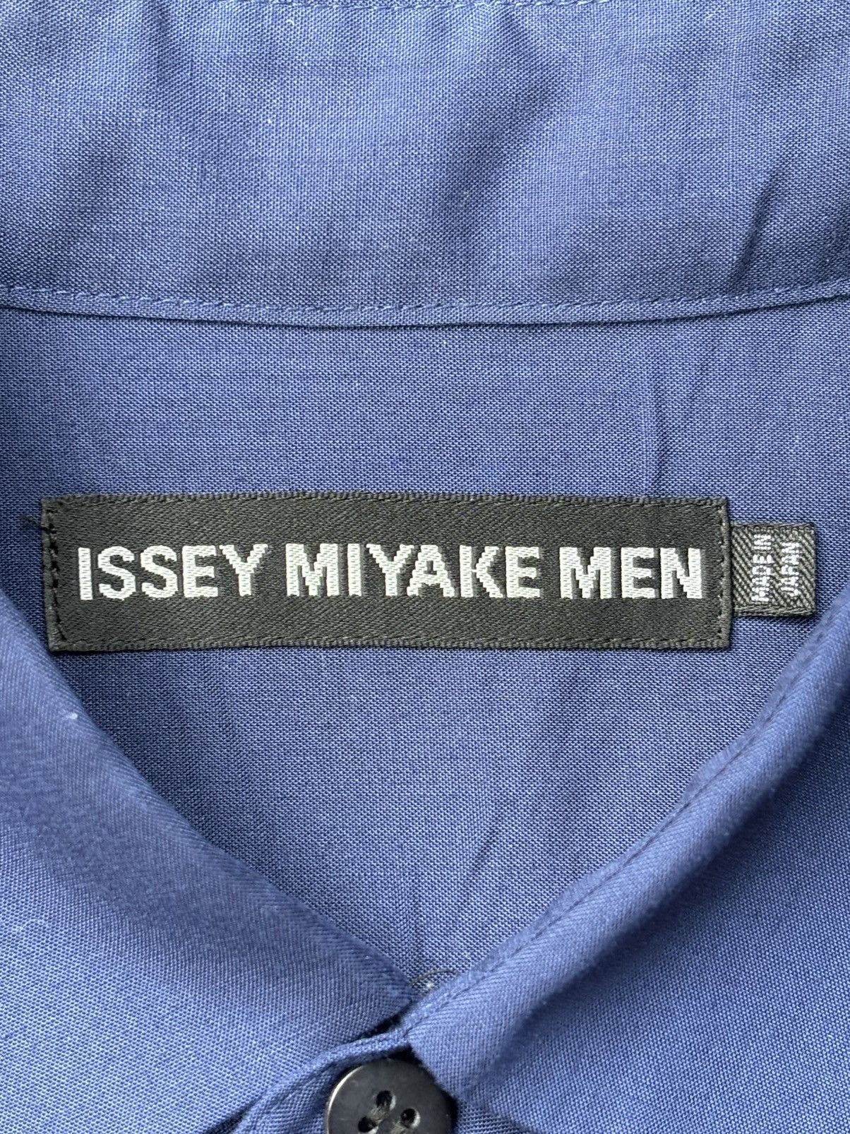 Issey Miyake Vintage 00’s Issey Miyake Men Button-Down Blue Shirt Size US L / EU 52-54 / 3 - 4 Thumbnail