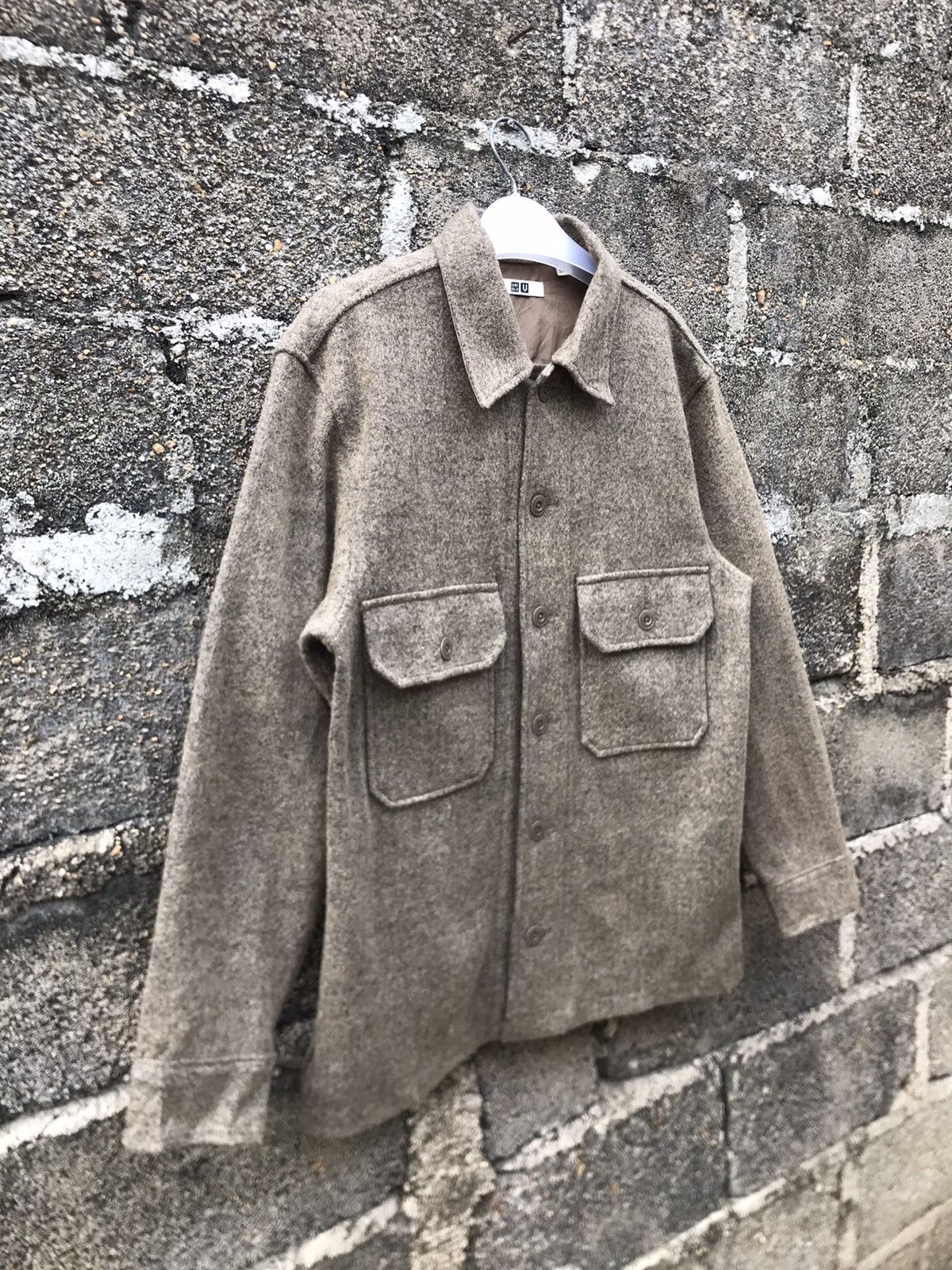 Lemaire × Uniqlo ⚡️Christopher Lemaire Uniqlo Wool Button Chore Shirt Jacket Size US S / EU 44-46 / 1 - 2 Thumbnail