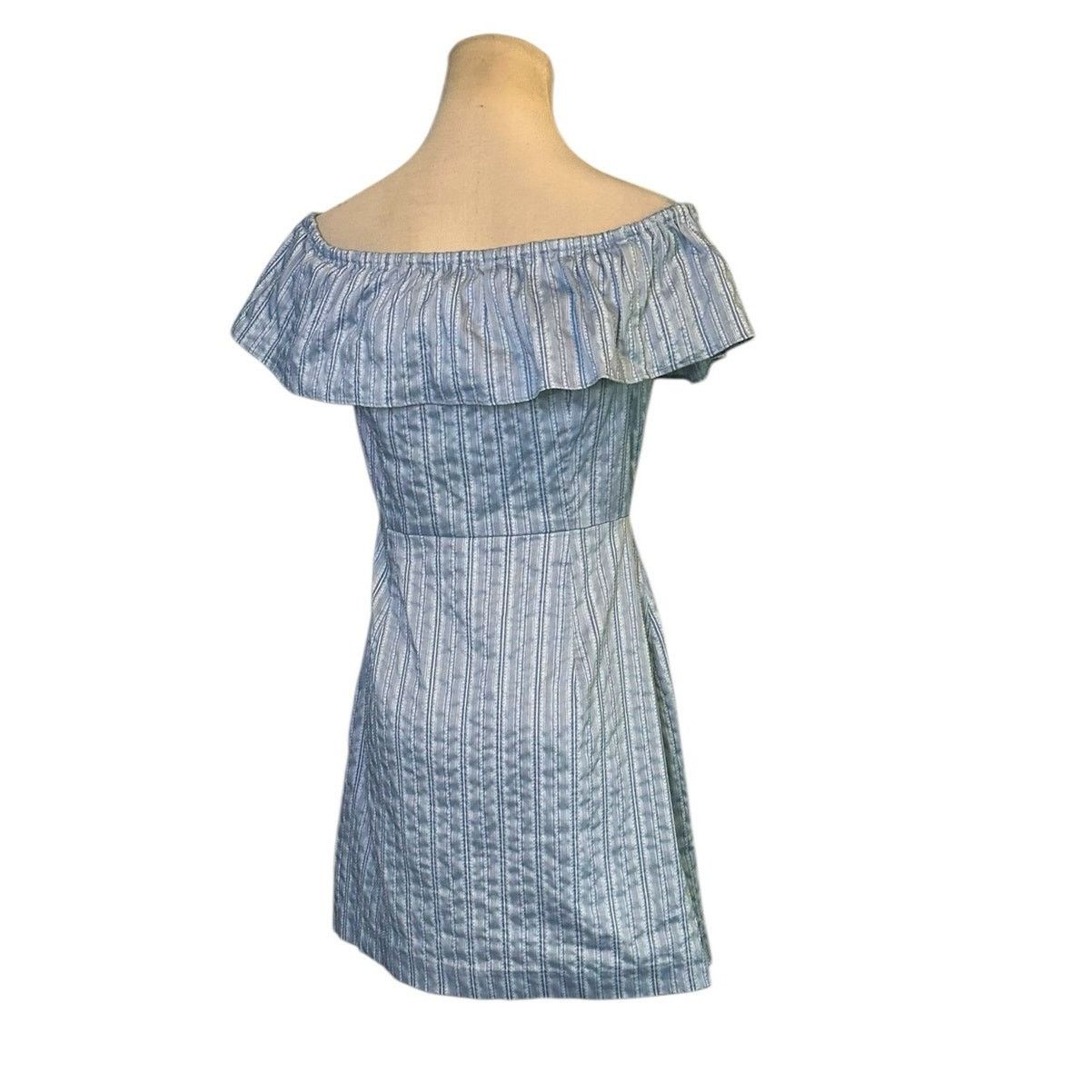 INTERMIX Intermix Ella Off the Shoulder Mini Striped Dress Size Small Size S / US 4 / IT 40 - 2 Thumbnail