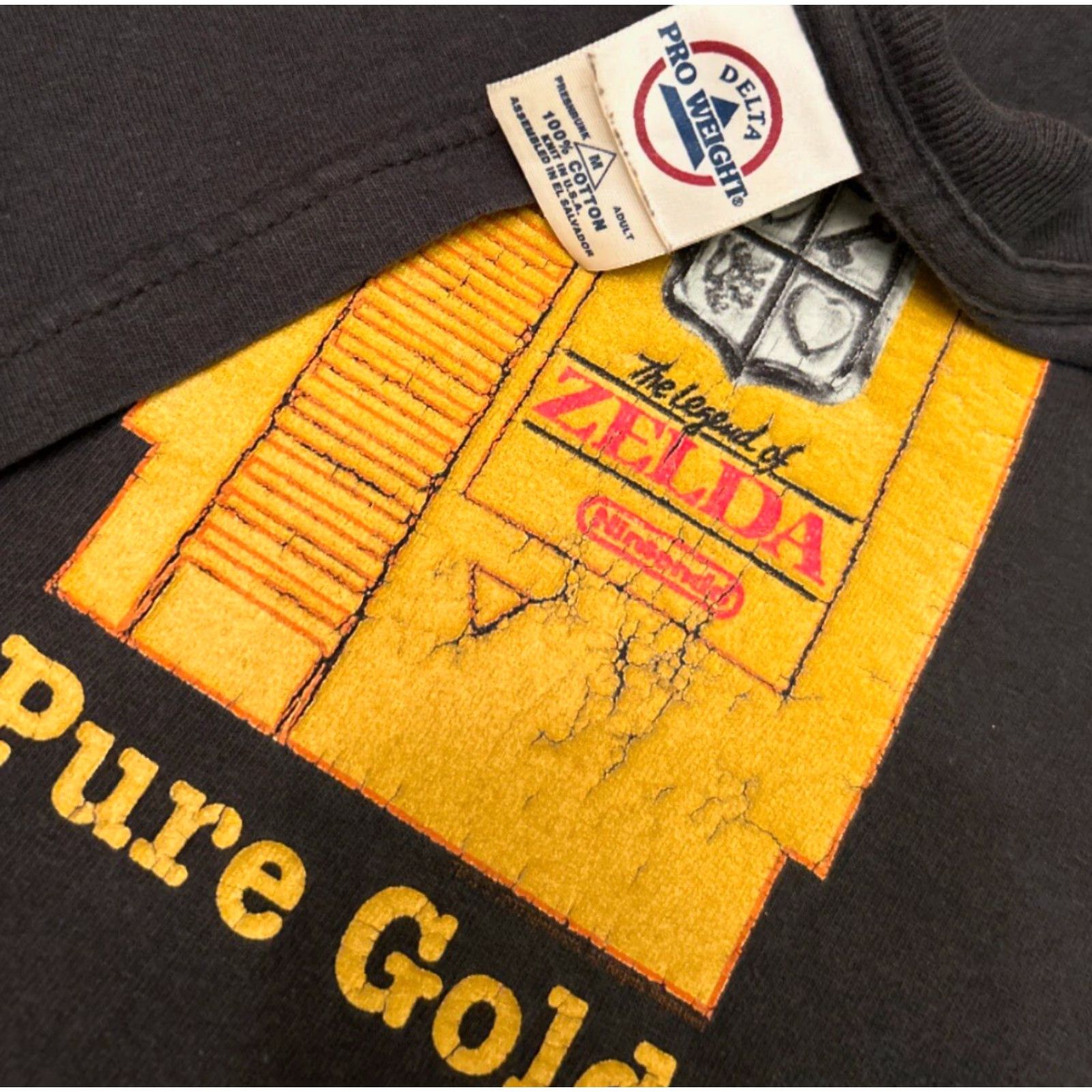 Nintendo VINTAGE Nintendo Zelda Pure Gold Game Cartridge 2003 Shirt Mens Size Medium Black 90s Retro Classic Video Game Hip Hop Mens Shirt M Size US M / EU 48-50 / 2 - 2 Thumbnail