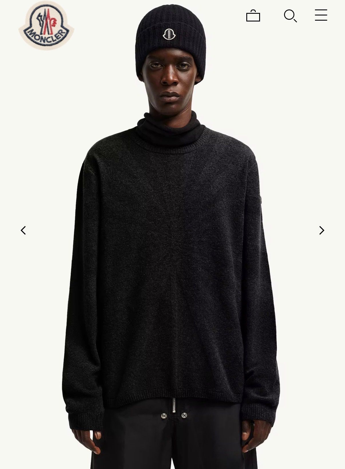 Moncler × Rick Owens Moncler x Rick Owens Black Wool & Cashmere Sweater — Size S Size US S / EU 44-46 / 1 - 4 Thumbnail
