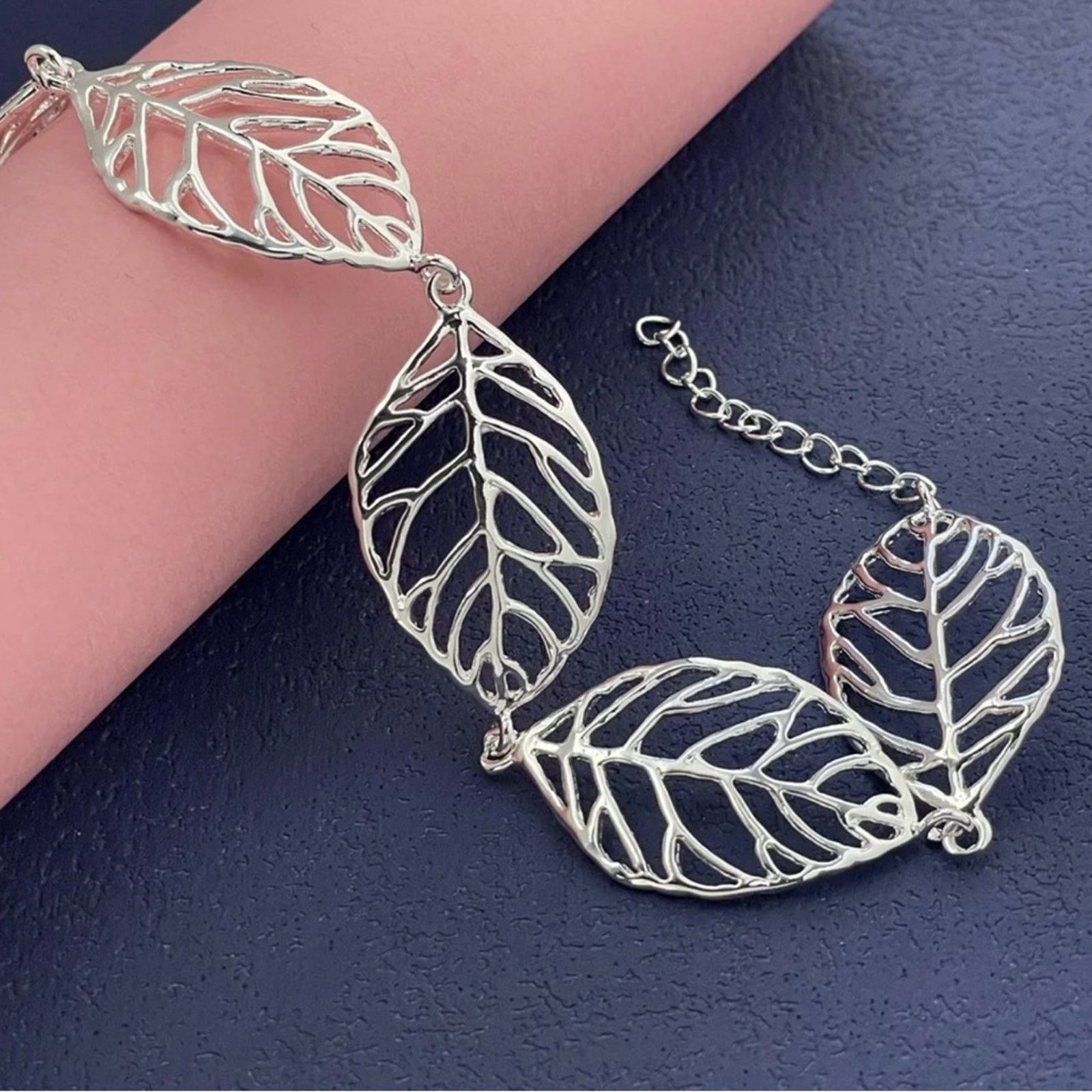 Other Sterling Silver Leaves Bracelet For Women Size ONE SIZE - 2 Thumbnail