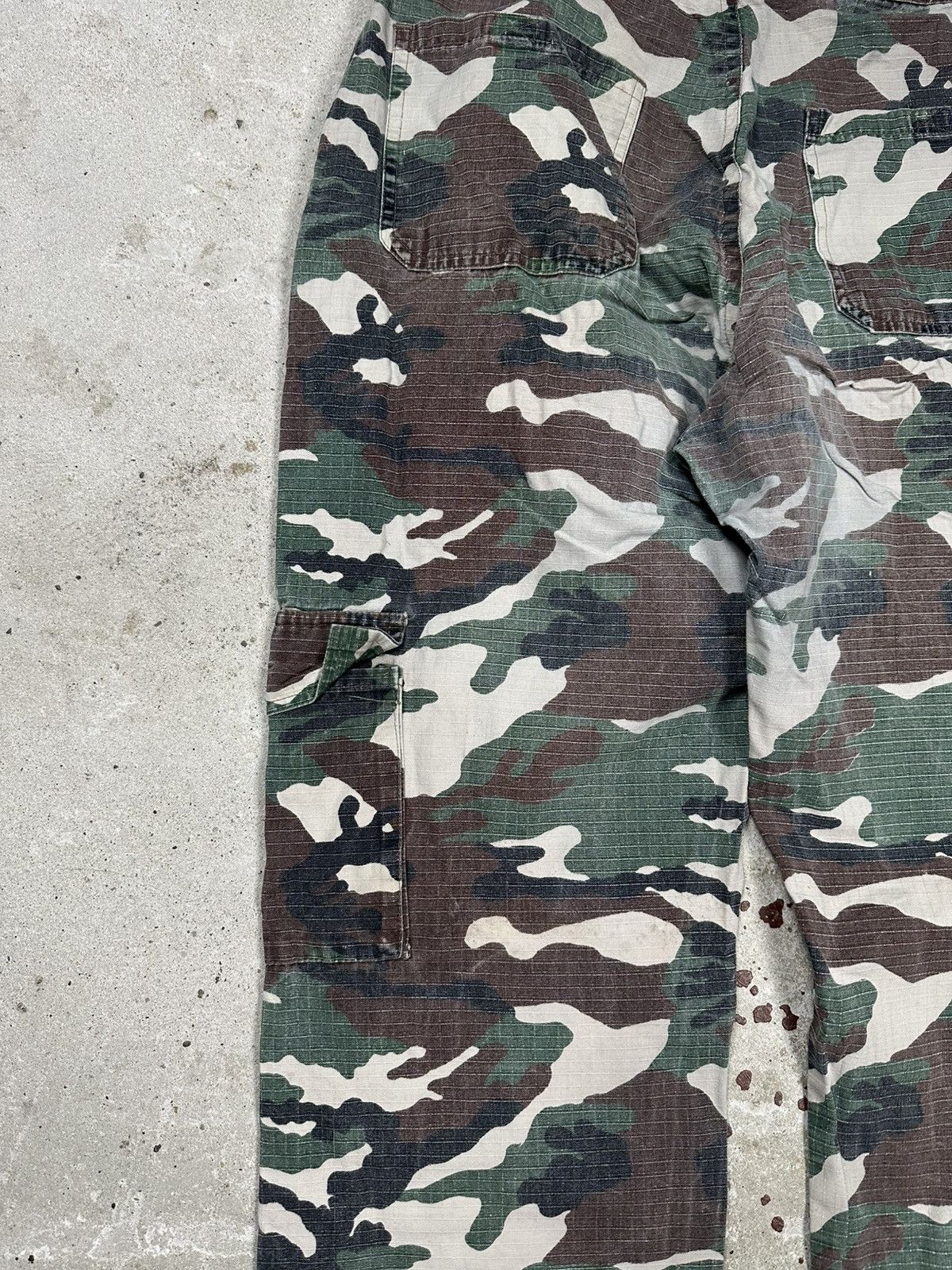 Other Vintage Y2K Washed Camo Distressed Baggy Cargo Pants Size US 30 / EU 46 - 15 Thumbnail