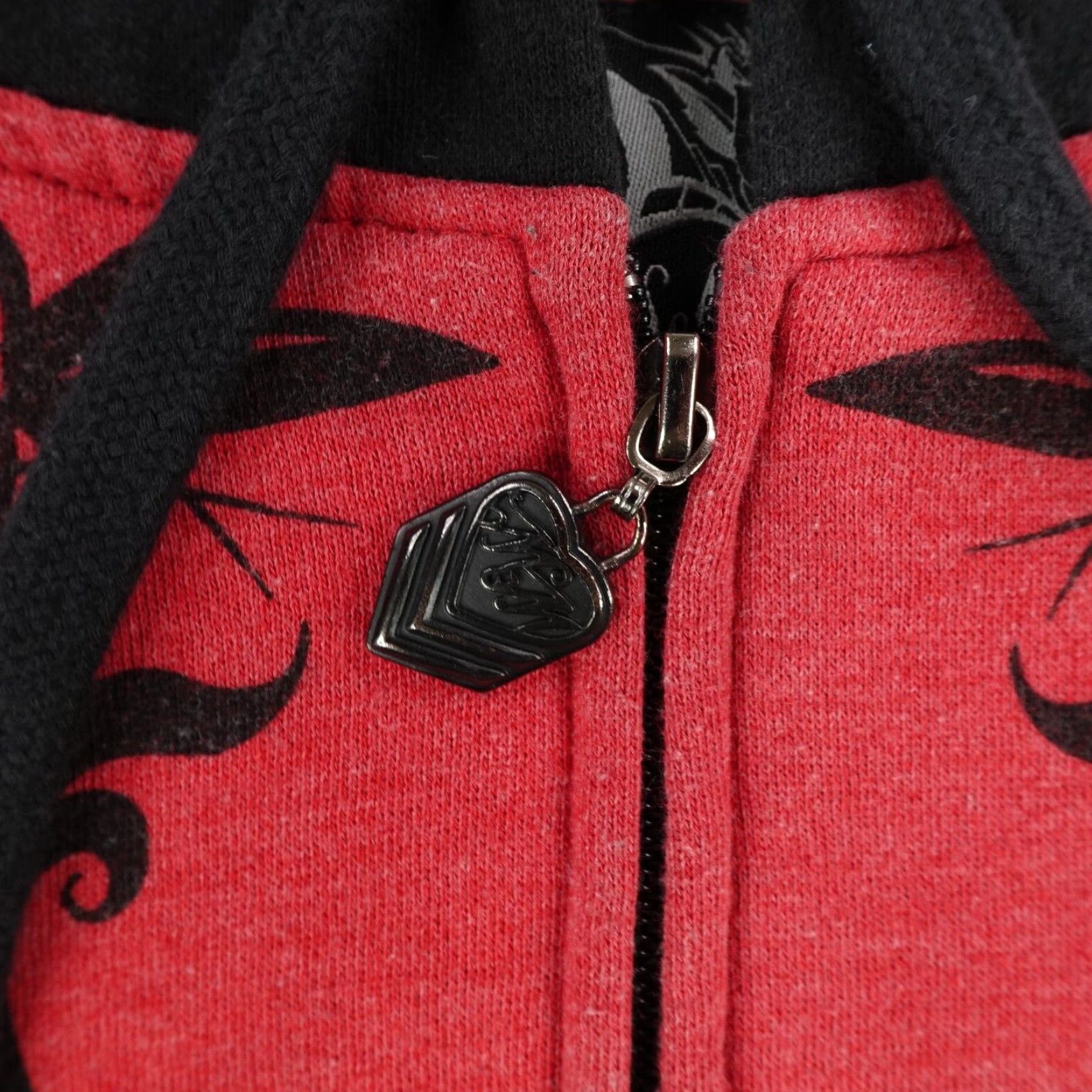 Metal Mulisha Vintage Metal Mulisha Hoodie Womens XL Red Black Zip Up Sweatshirt Jacket Y2K ^ Size XL / US 12-14 / IT 48-50 - 3 Thumbnail