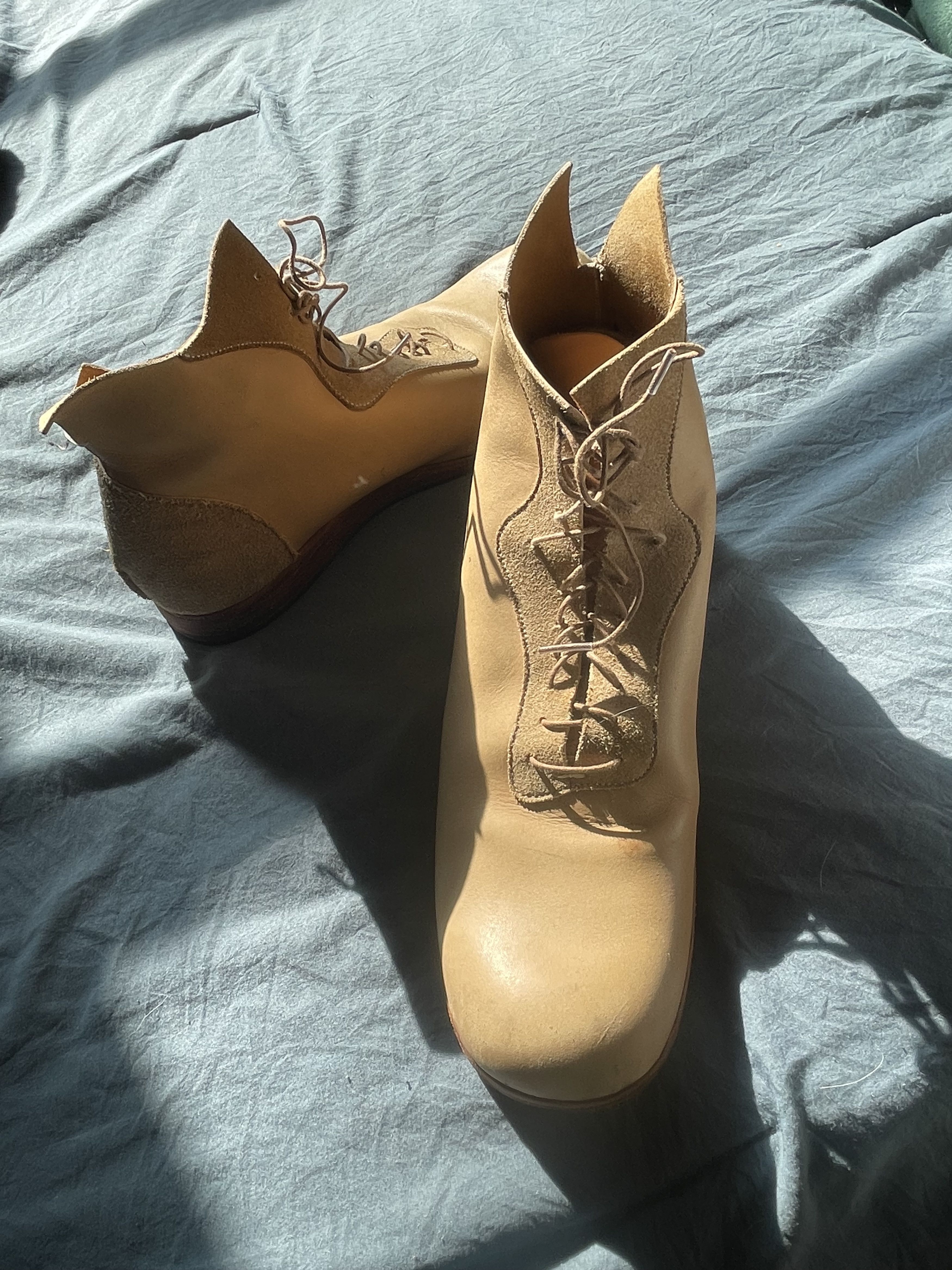 Takahiromiyashita The Soloist. Takahiromiyashita The Soloist Lace-Up Natural Leather Boots Size US 8 / IT 38 - 8 Thumbnail