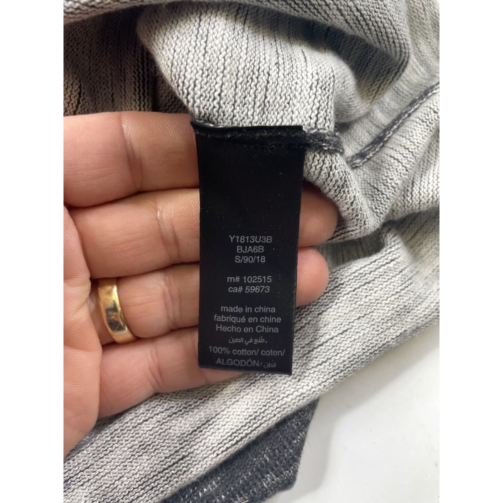 John Varvatos John Varvatos Sweater Knit V-Neck Gray Heathered Cotton Slim Pullover XL Men Casual Modern Size US XL / EU 56 / 4 - 6 Thumbnail