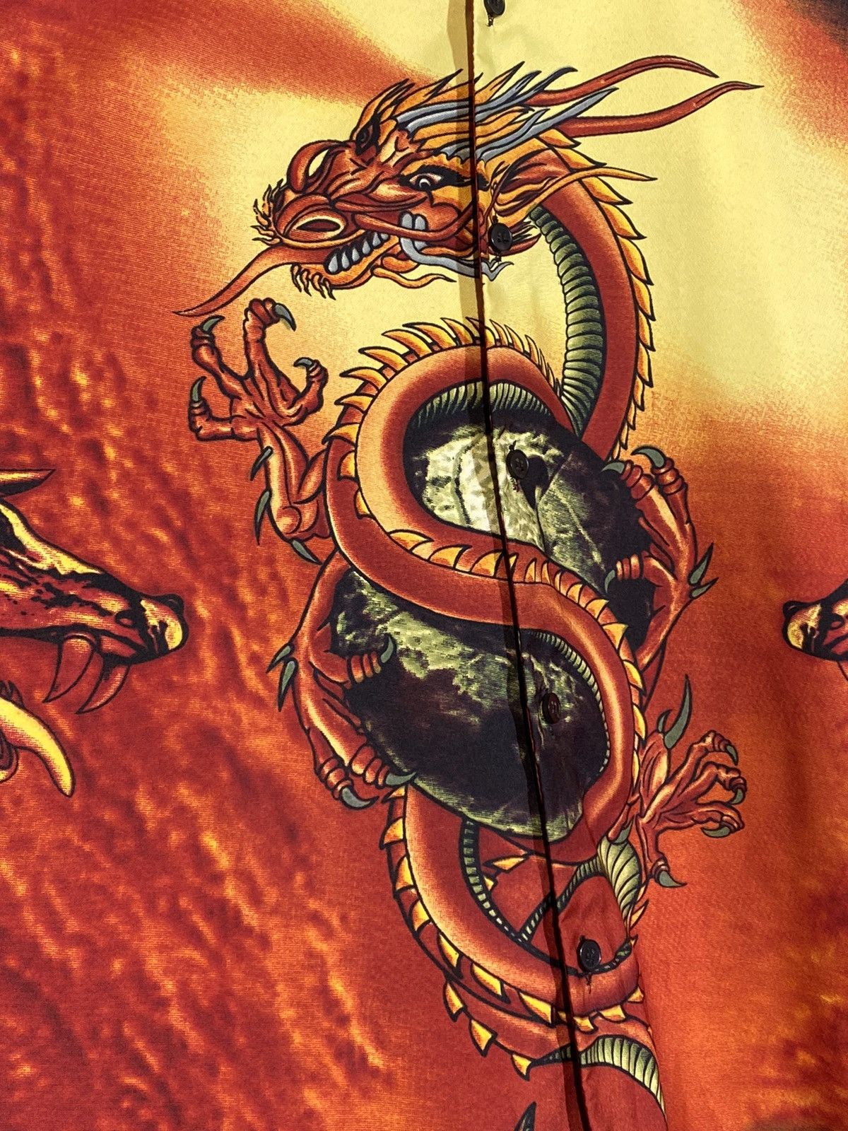 Japanese Brand × Vintage Vintage Y2k Dragon Japanese Avant Garde streetwear shirt Size US XL / EU 56 / 4 - 7 Thumbnail