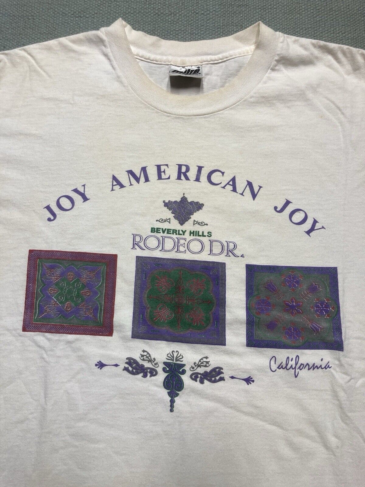 Vintage Vtg 90s t shirt Beverly Hills California rodeo drive Joy XL Size US XL / EU 56 / 4 - 3 Thumbnail