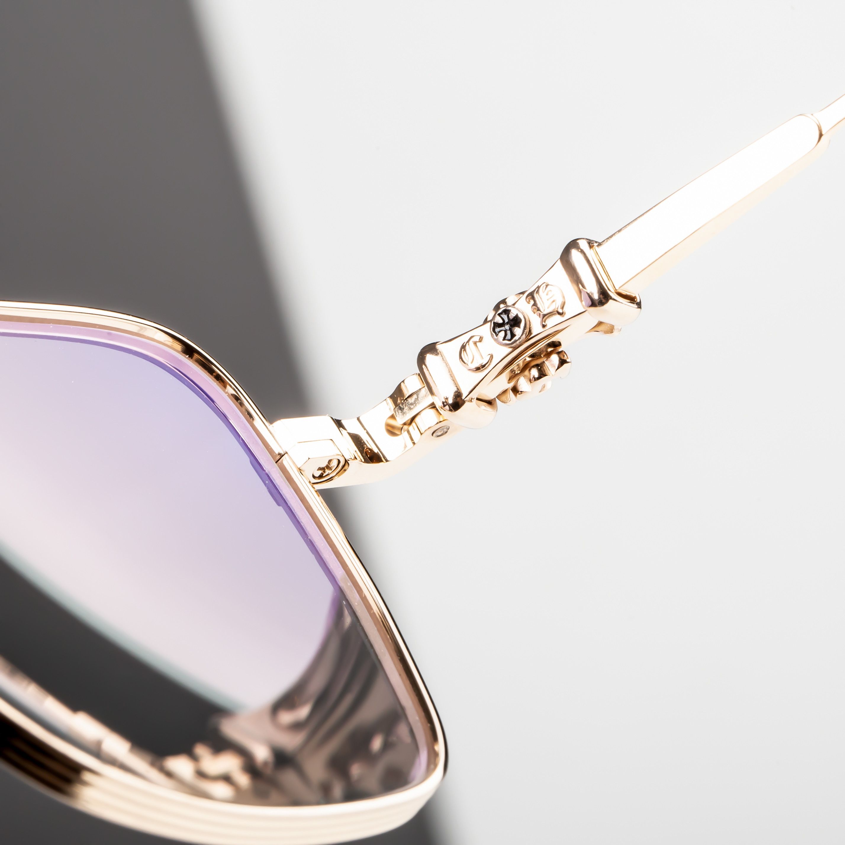 Chrome Hearts CHROME HEARTS MAGNUM II BORDELLO GOLD PLATED GLASSES Size ONE SIZE - 4 Thumbnail