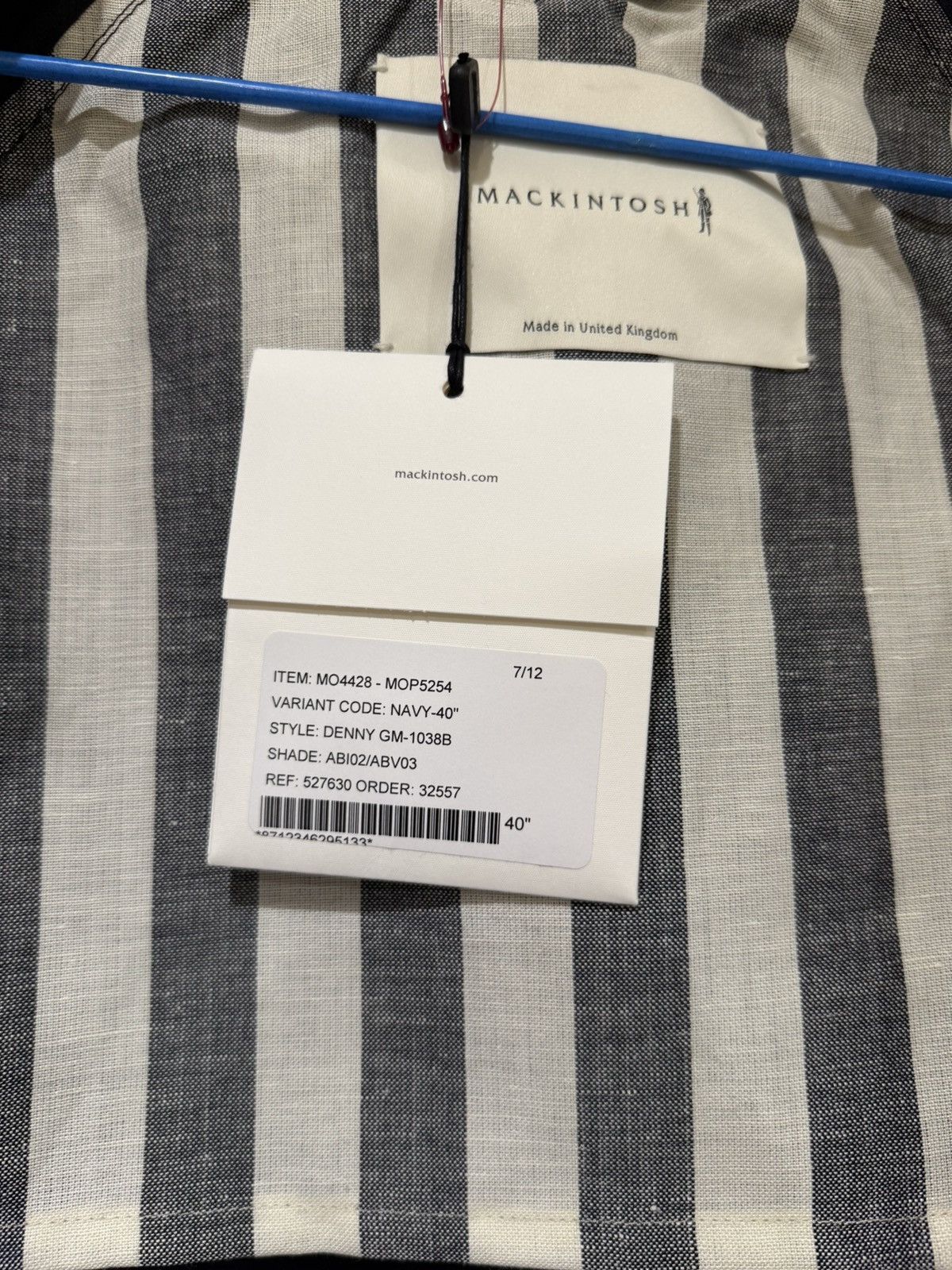 Mackintosh dark navy detachable hood raincoat Size US M / EU 48-50 / 2 - 8 Thumbnail