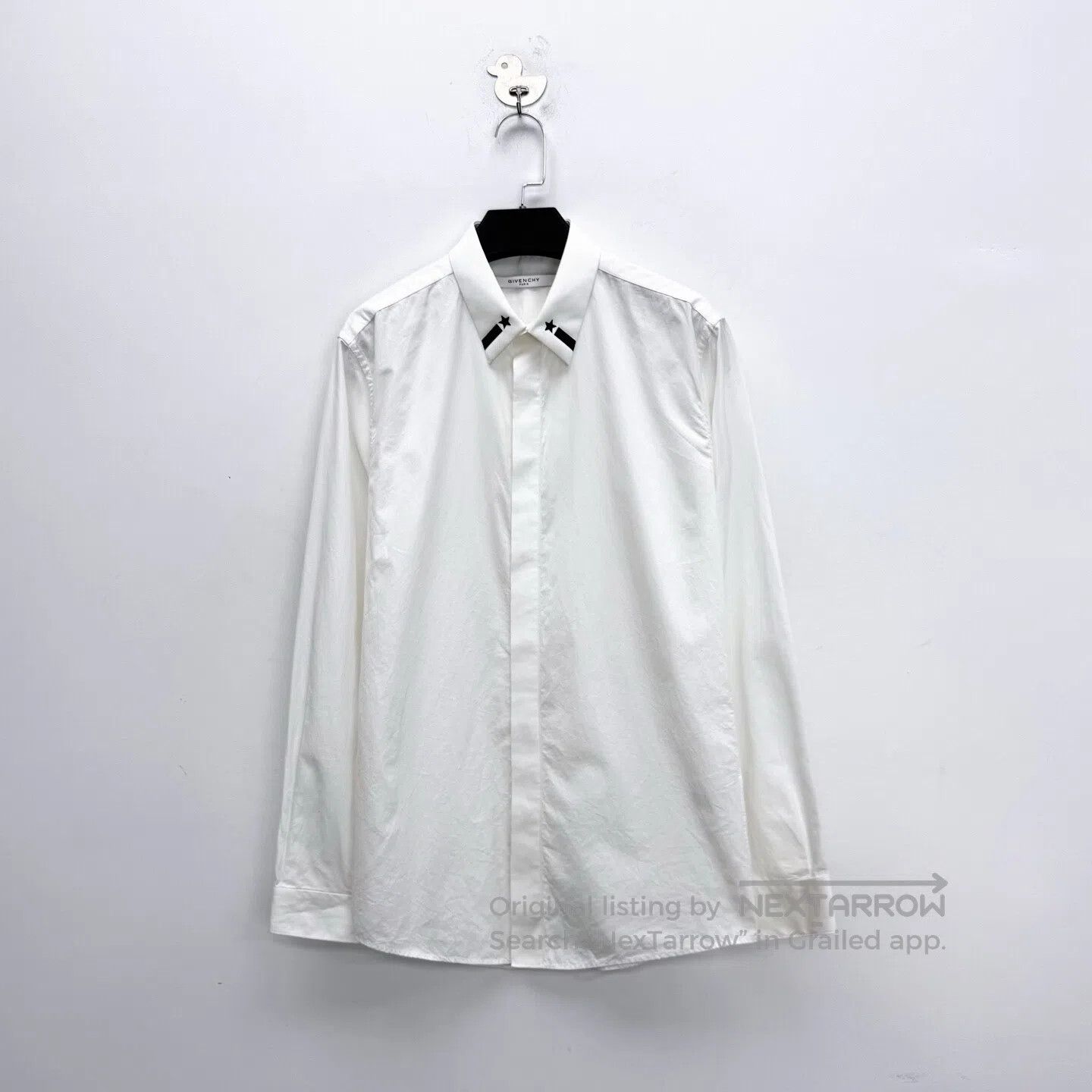 Givenchy Givenchy size 39 White shirt jacket with collar stripe sta Size US S / EU 44-46 / 1 - 1 Thumbnail