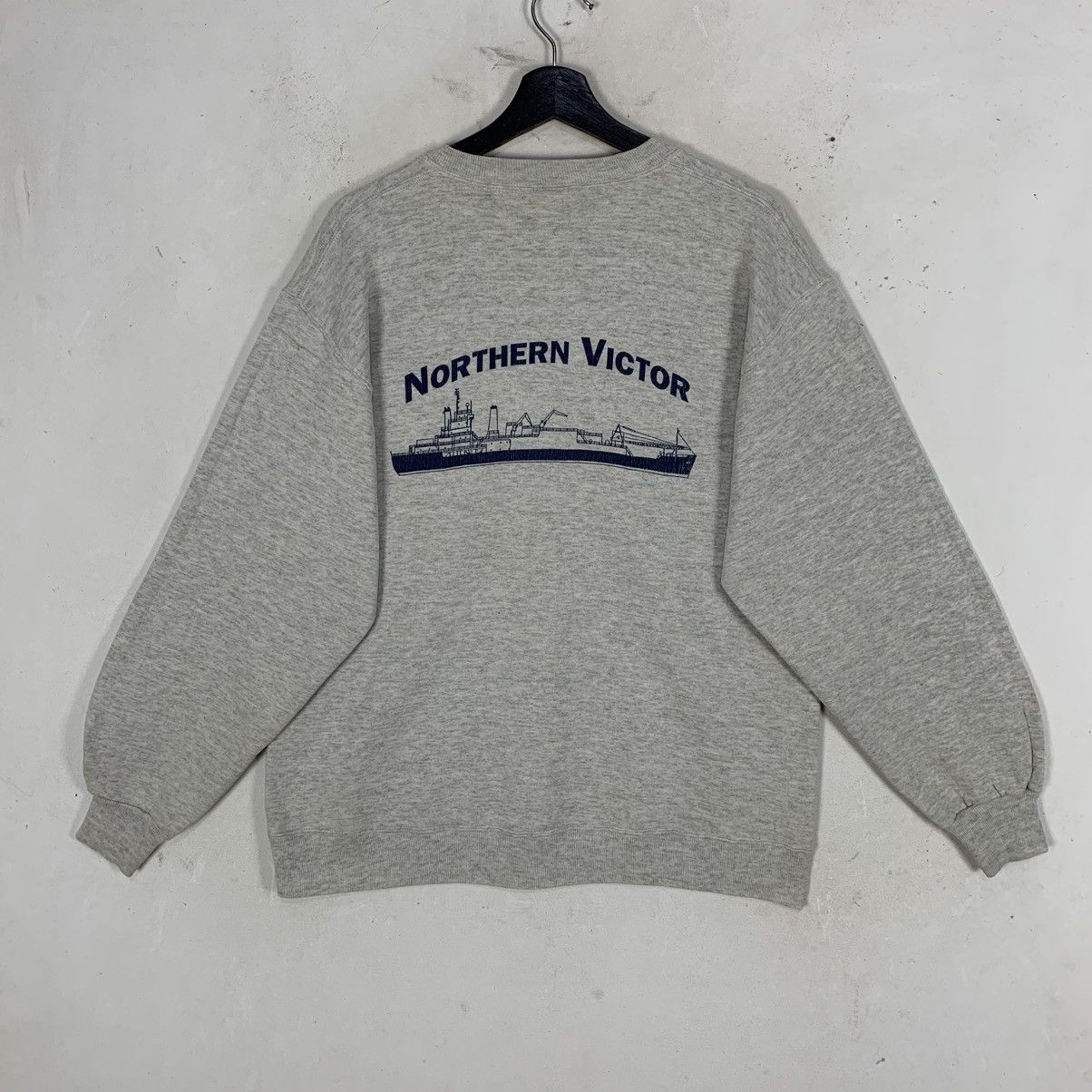 Jerzees Vintage Jerzees Northern Victor Ship Graphic Sweatshirt Size US M / EU 48-50 / 2 - 1 Thumbnail