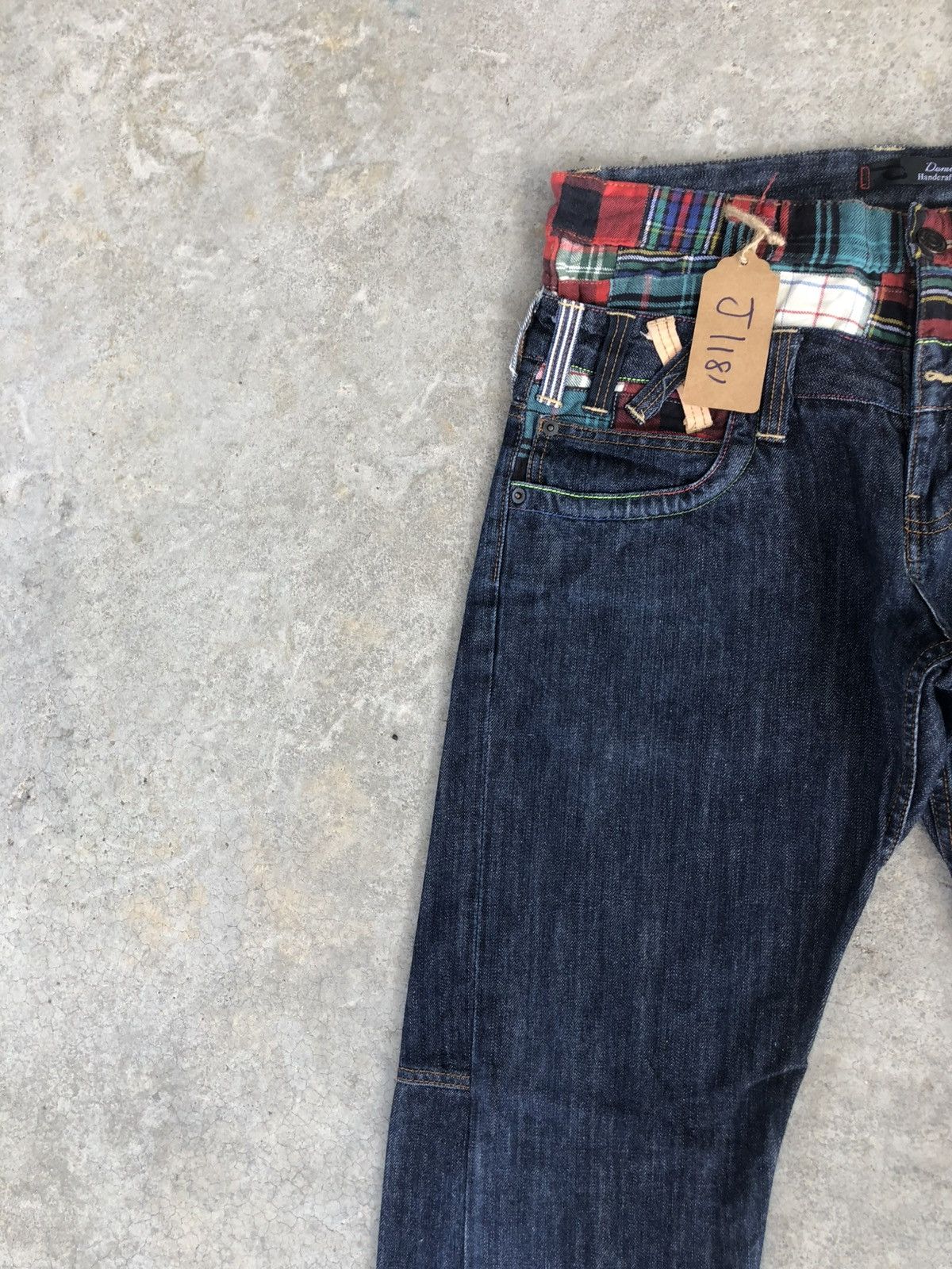 Hysteric Glamour Japanese Dominate Double Waist Embroidered Distressed Jeans Size US 33 - 4 Thumbnail