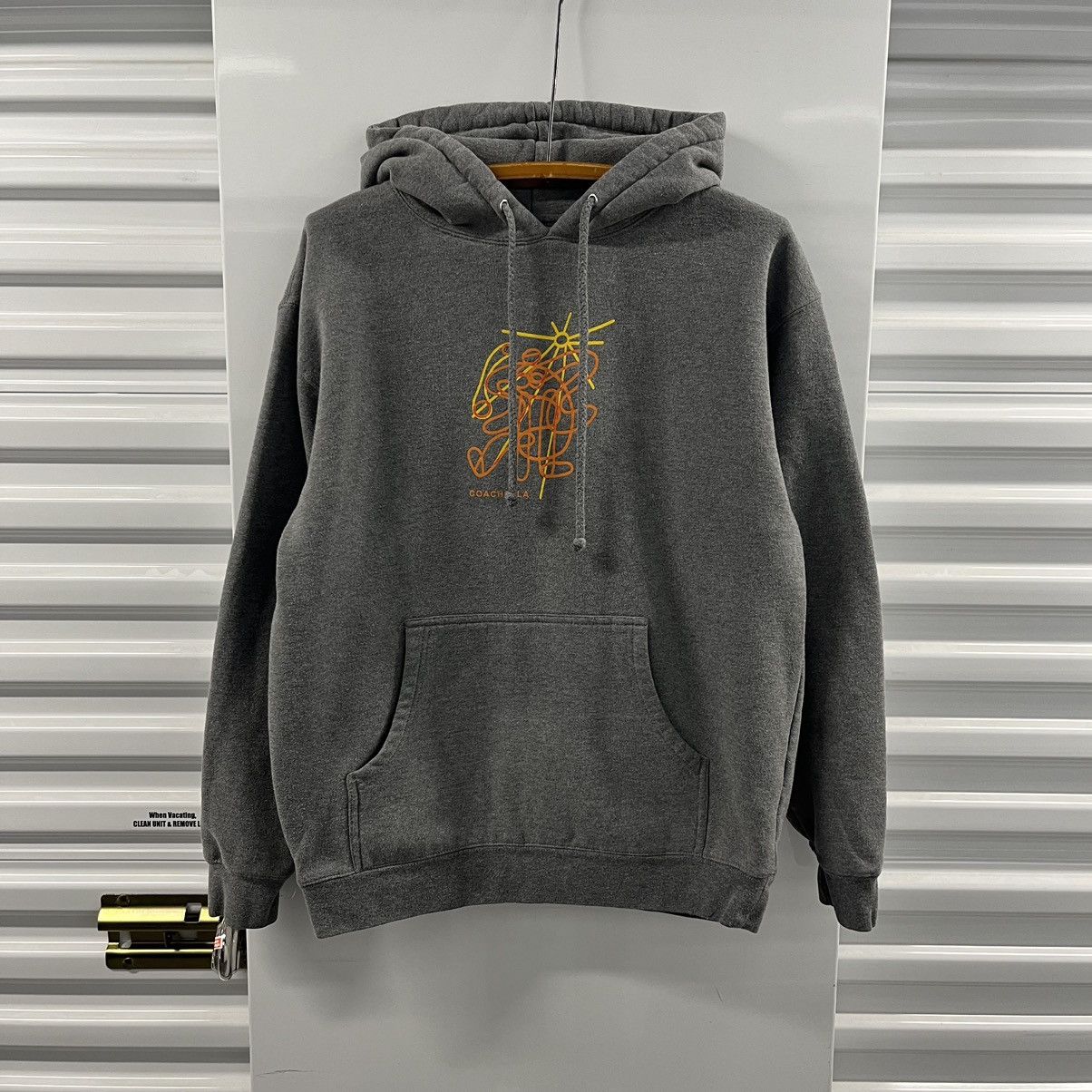 image of Band Tees x Coachella 2022 Sun Dancer Festival Tour Hoodie in Ash Heather, Men's (Size Medium)