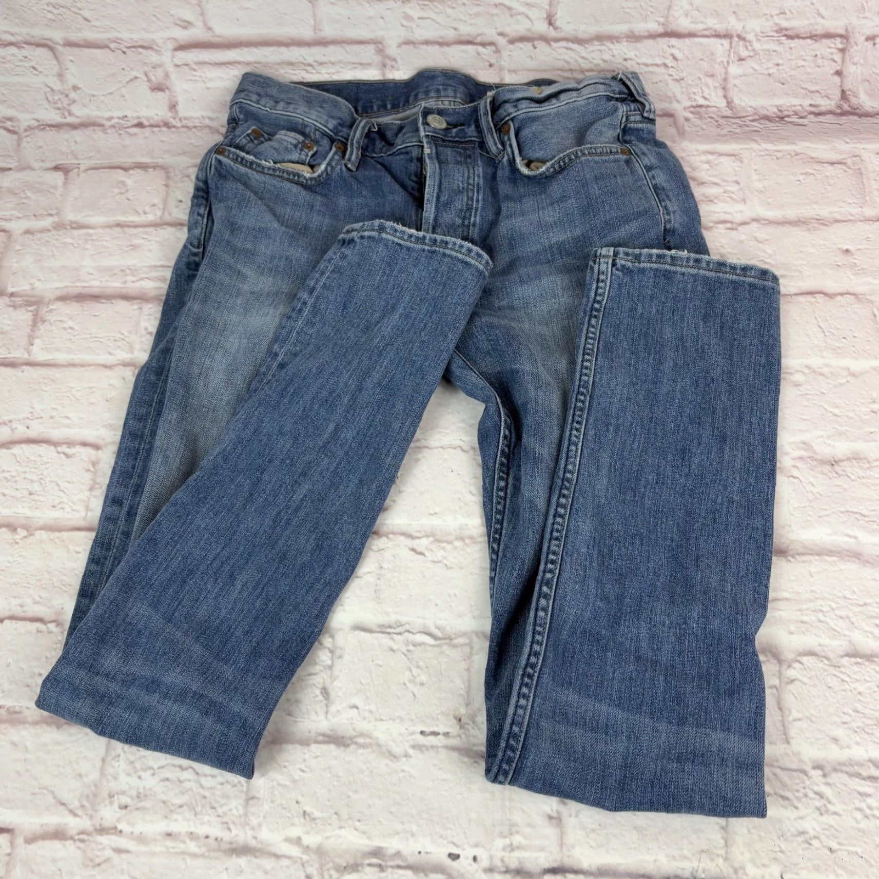 Allsaints AllSaints Cigarette Jeans Mens 30x30 Medium Wash Slim Straight Denim Jeans Size US 30 / EU 46 - 2 Thumbnail