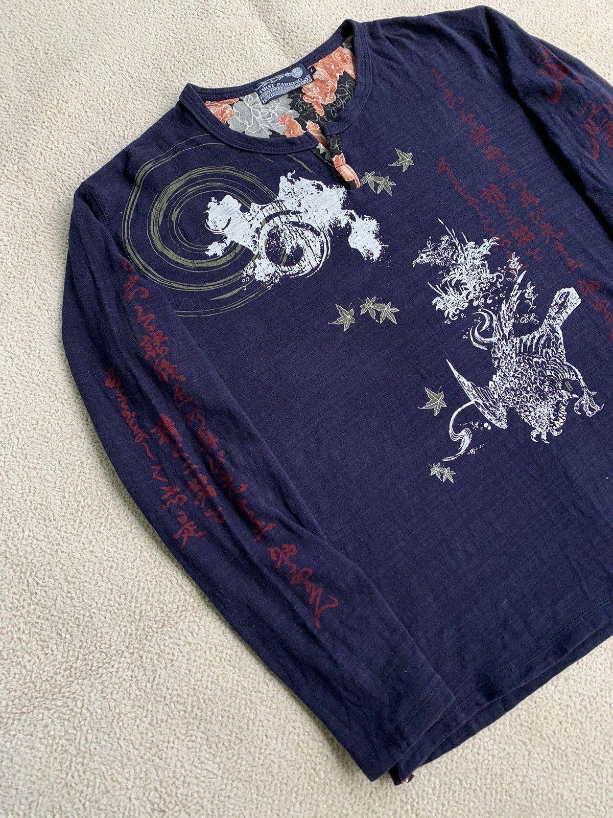 Japanese Brand Japanese First Parking Traditional Bird Sukajan Long sleeve Size US L / EU 52-54 / 3 - 4 Thumbnail