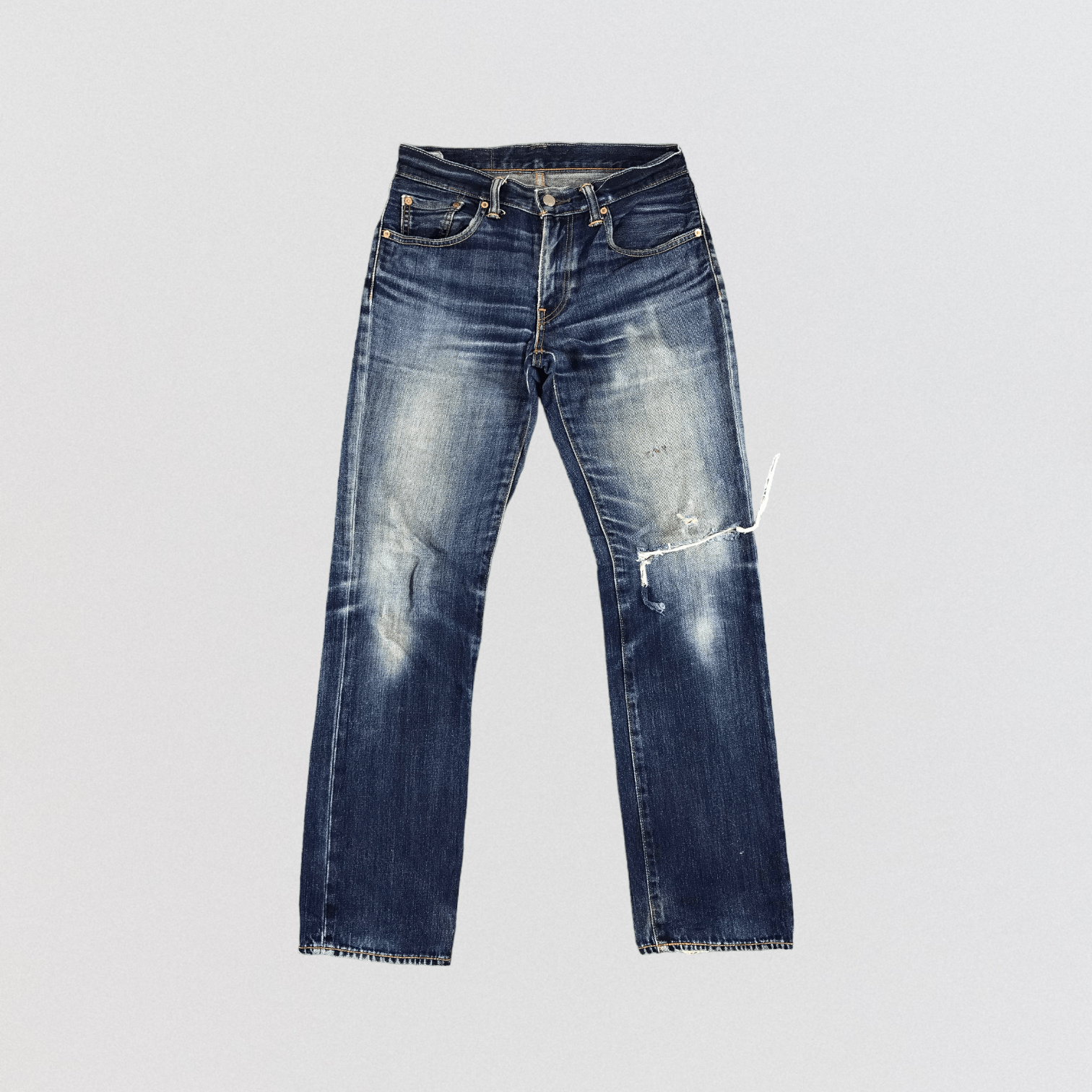 Levi's Vintage Distress Levis 502 Jeans-JM487 Size US 31 - 1 Thumbnail
