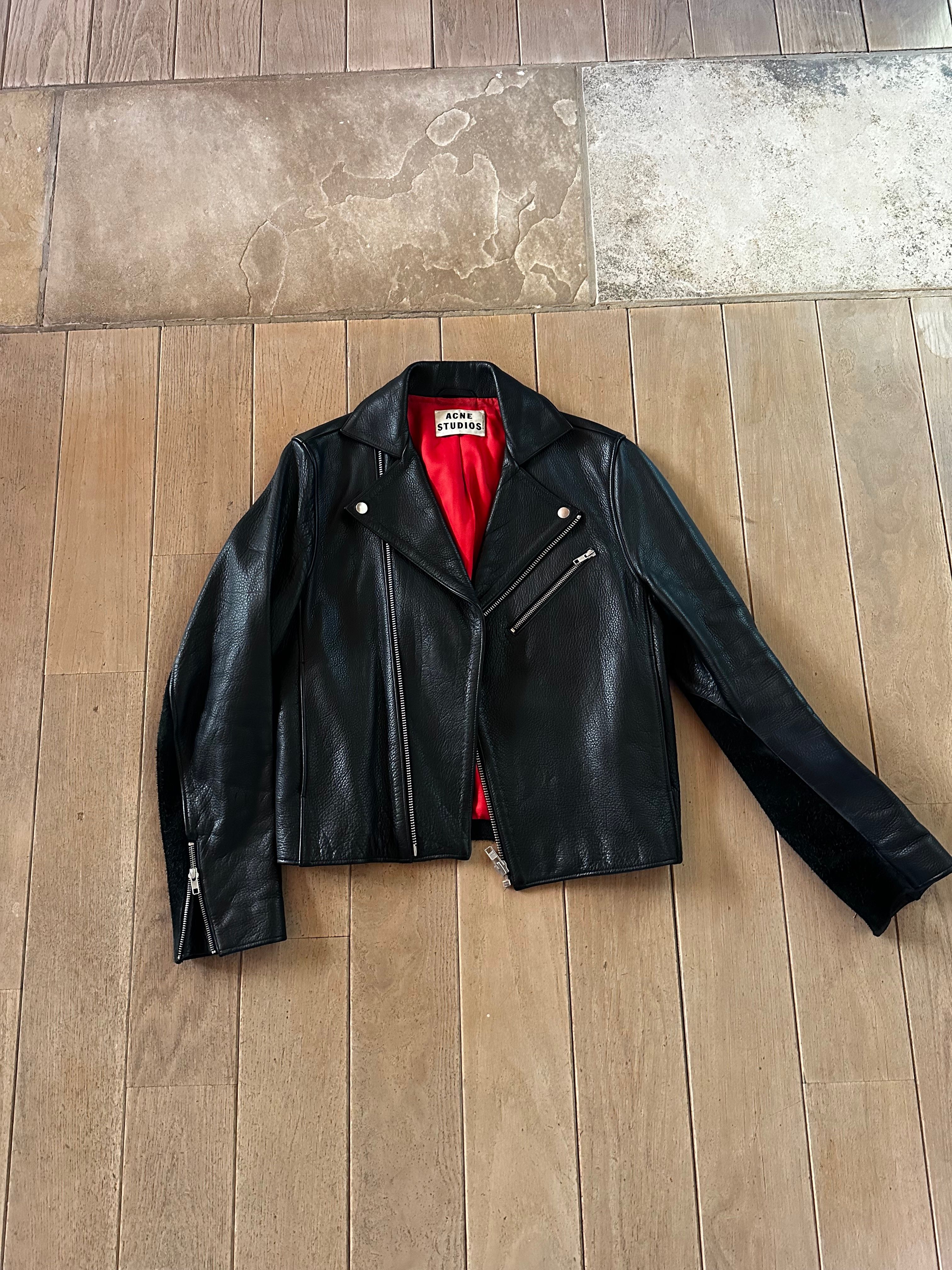 Pre-owned Acne Studios Gibson Ss13 Leather Jacket In Black