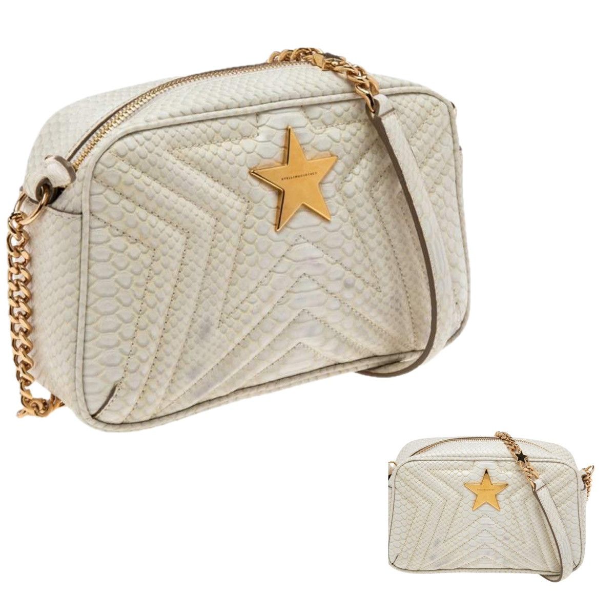 Stella McCartney Stella McCartney White Python Embossed Star Crossbody Bag Size ONE SIZE - 9 Thumbnail