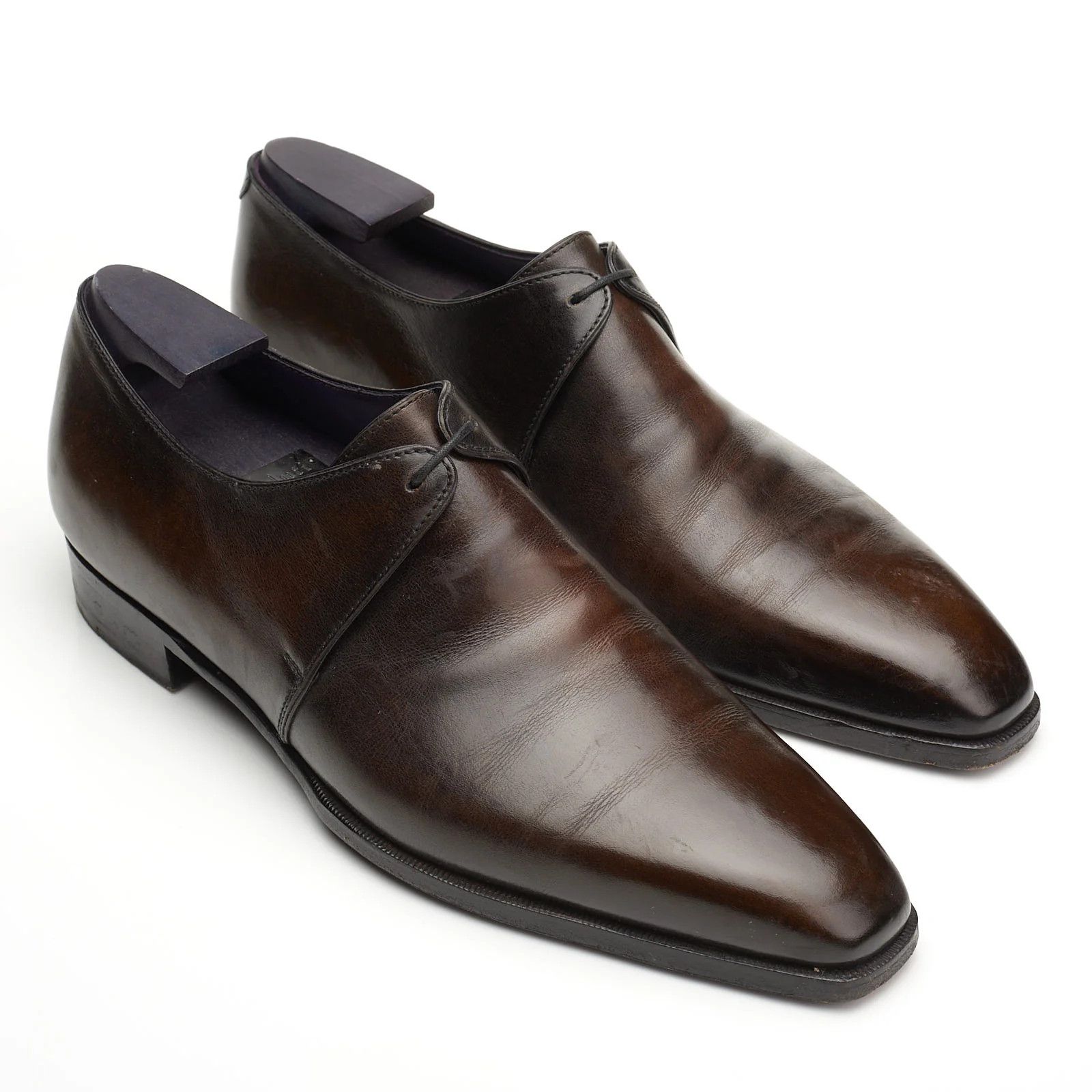 Berluti BERLUTI Dark Brown Patina Leather Oxford Dress Shoes Size US 9 / EU 42 - 3 Thumbnail