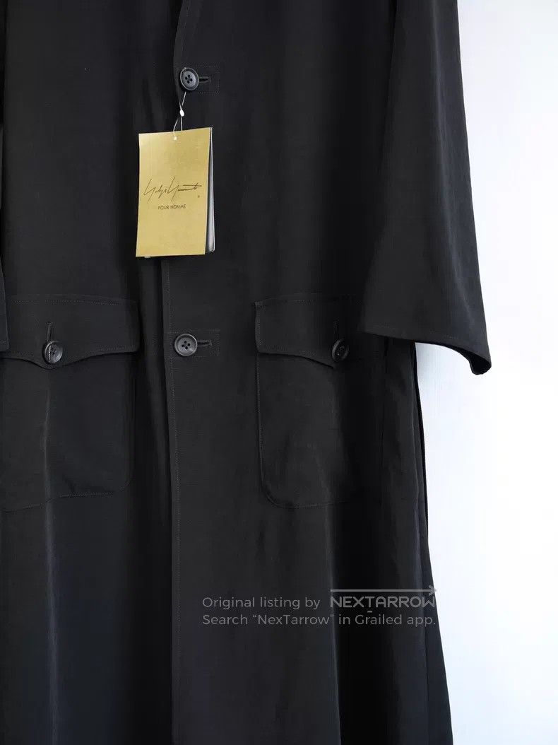 Yohji Yamamoto Yohji Yamamoto 26SS collarless cinched triacetate coat| Size US L / EU 52-54 / 3 - 4 Thumbnail
