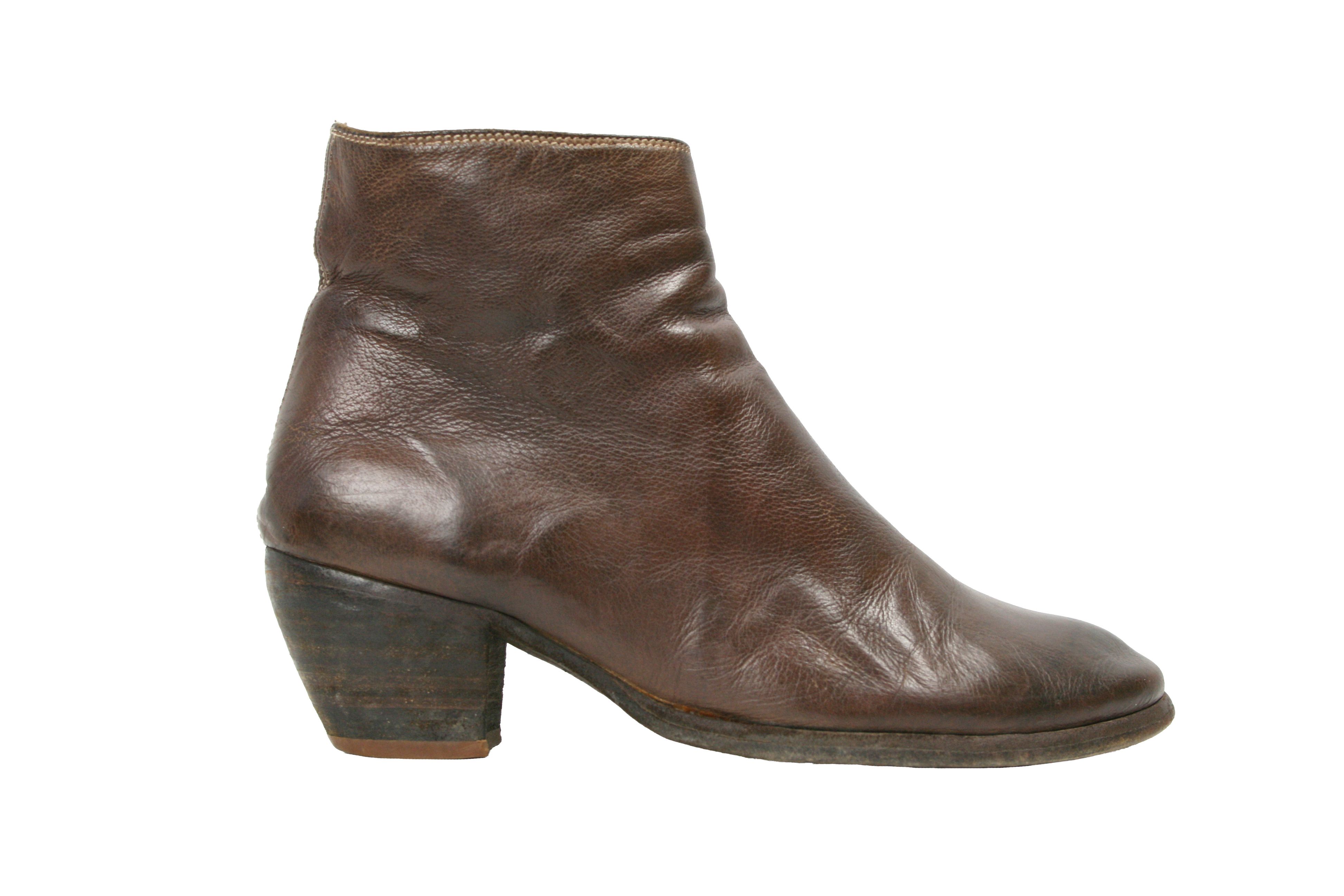 Officine Creative 00S Grunge Avant Garde Leather Heeled Ankle Boots Vintage Size US 7 / IT 37 - 2 Thumbnail