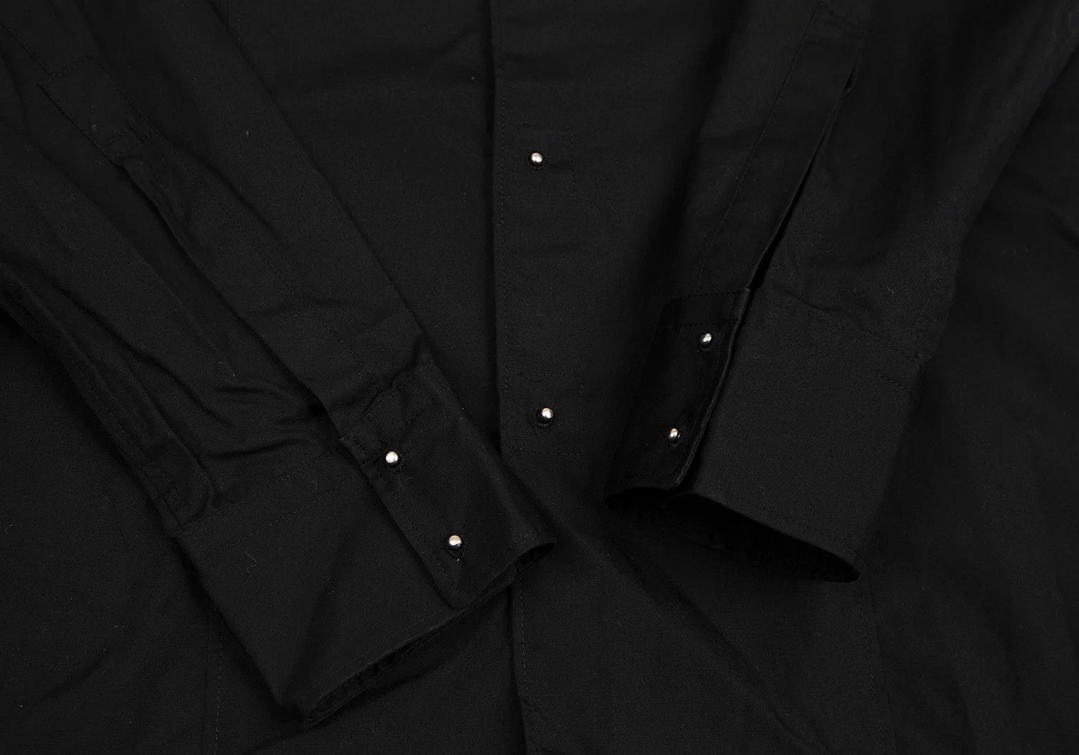 Jean Paul Gaultier Cotton Broad Shirt with Grommet Buttons in Black 48 Size US M / EU 48-50 / 2 - 9 Thumbnail