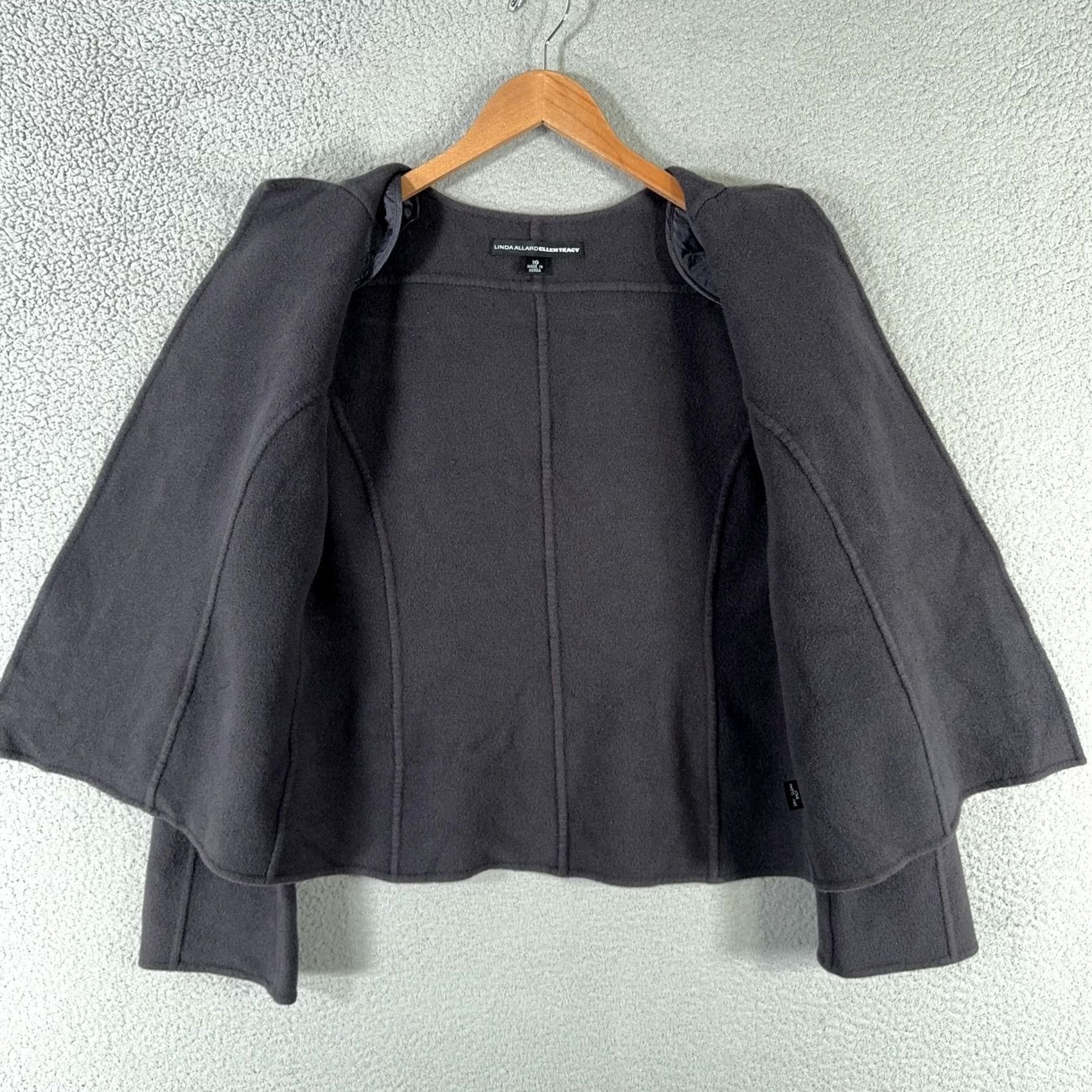 Ellen Tracy VINTAGE Linda Allard Ellen Tracy Blazer Jacket Womens 16 Fits 12-14 Wool Open Front Purple Size XXL / US 16-18 / IT 52-54 - 4 Thumbnail